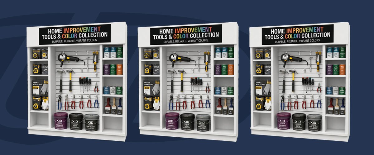 Home improvement product retail displays