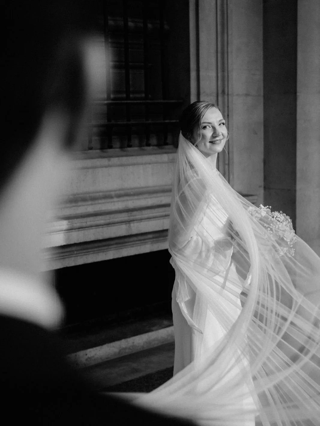 A September wedding in Paris, a Bride wrapped in soft light and quiet elegance.

From an intimate celebration to a timeless photo session at the Mus&eacute;e du Louvre, this day felt like a perfect balance of history, art, and modern love.

As a wedd