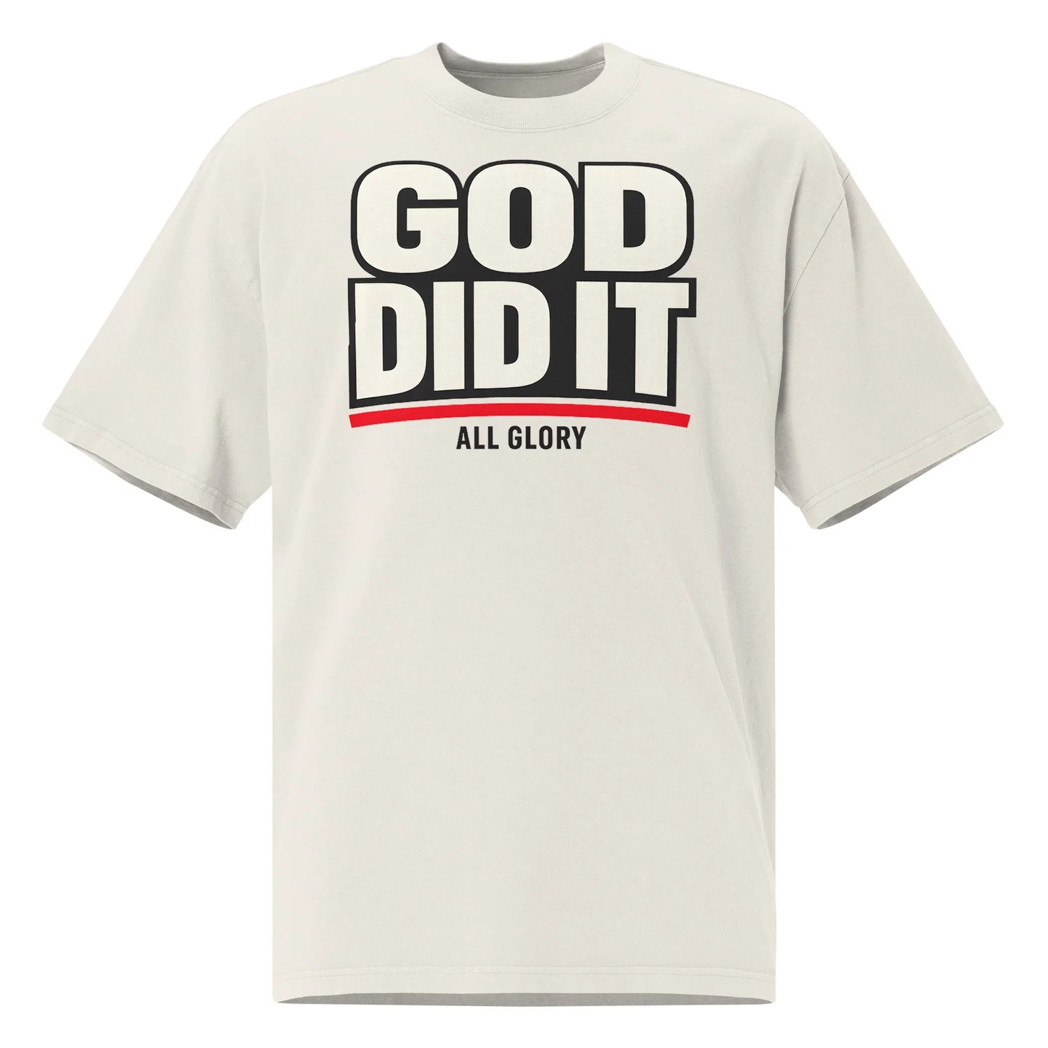 God Did It Oversized Faded Tee