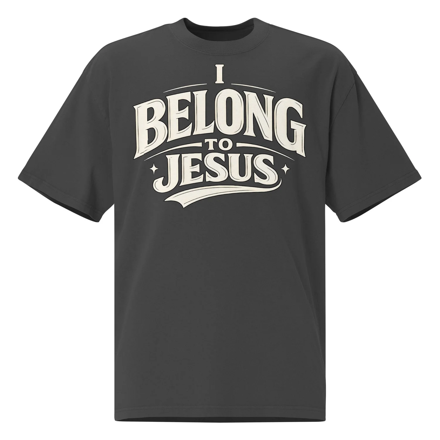 I Belong To Jesus Oversized Faded Tee