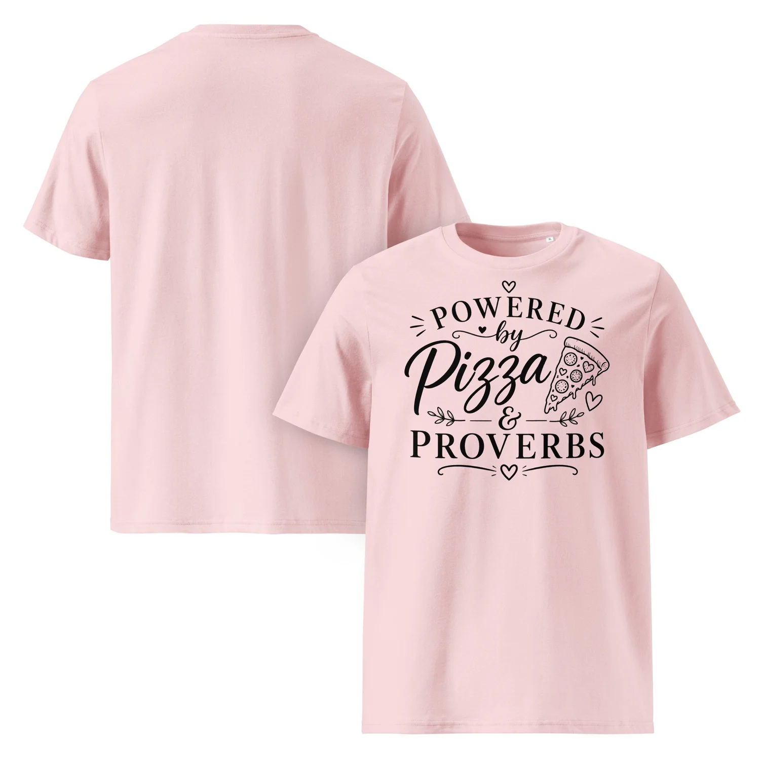 Powered by Pizza and Proverbs Tee — Unisex