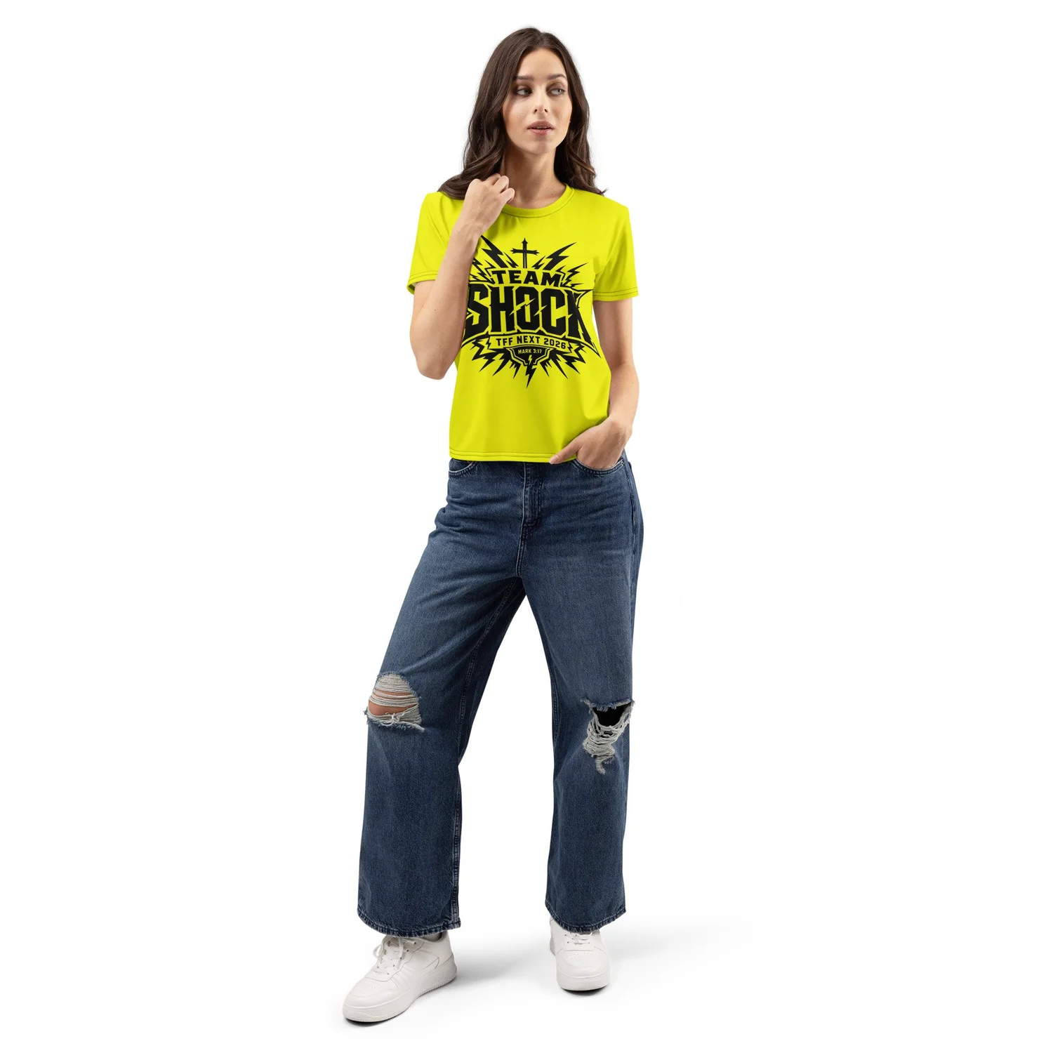 2026 Team Shock Official TFF Next Christian Youth Camp Shirt - Women's