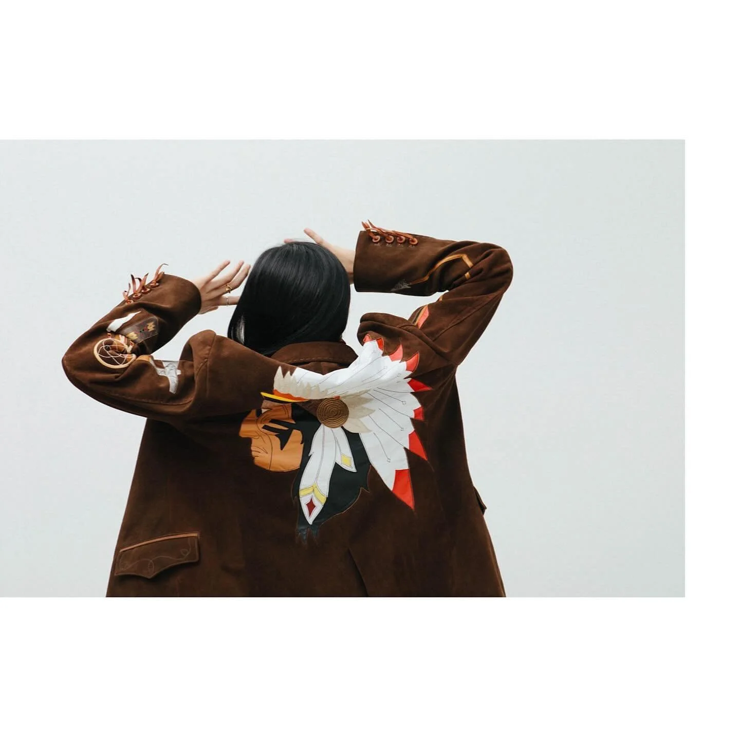 THE CHIEF JACKET
Original artwork inspired by childhood memories of watching old western films growing up in native Bulgaria. 🇧🇬.

Hand-crafted custom jacket using traditional tailoring techniques - inside jacket shaping, hand-stitched finishings a