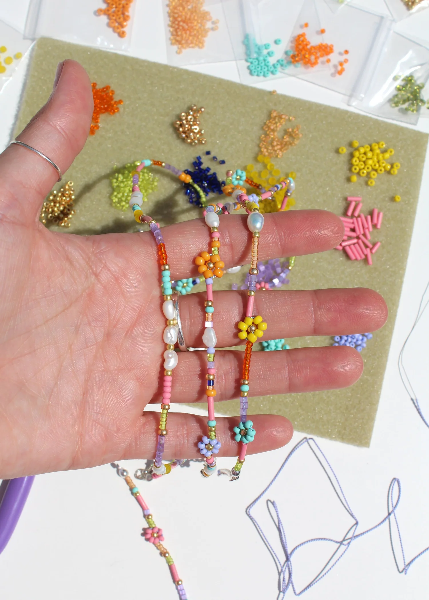 Pearl Beaded Necklace