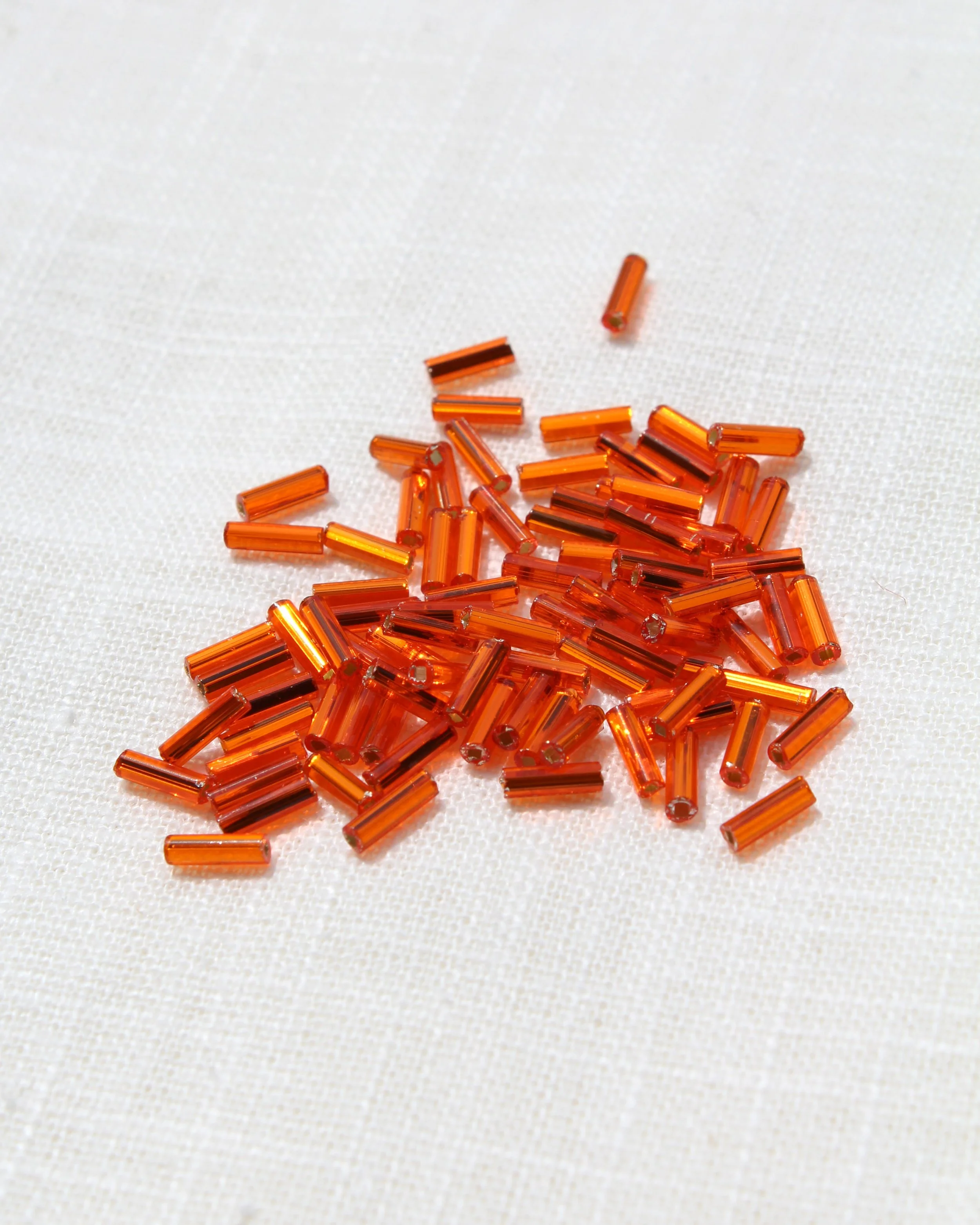 Orange Bugle Beads