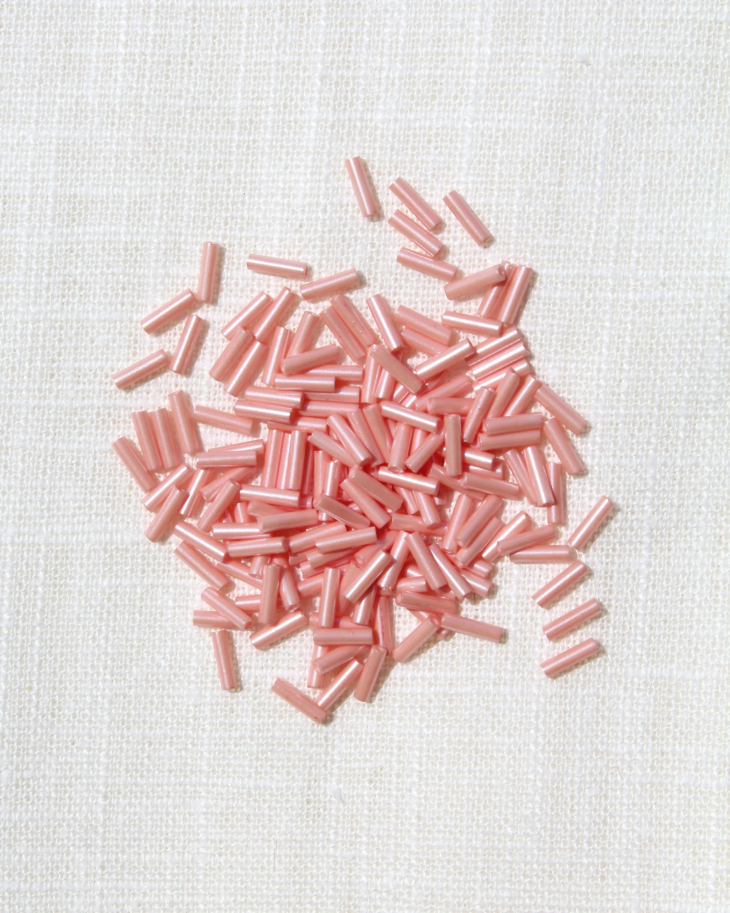 Pale Pink Bugle Beads