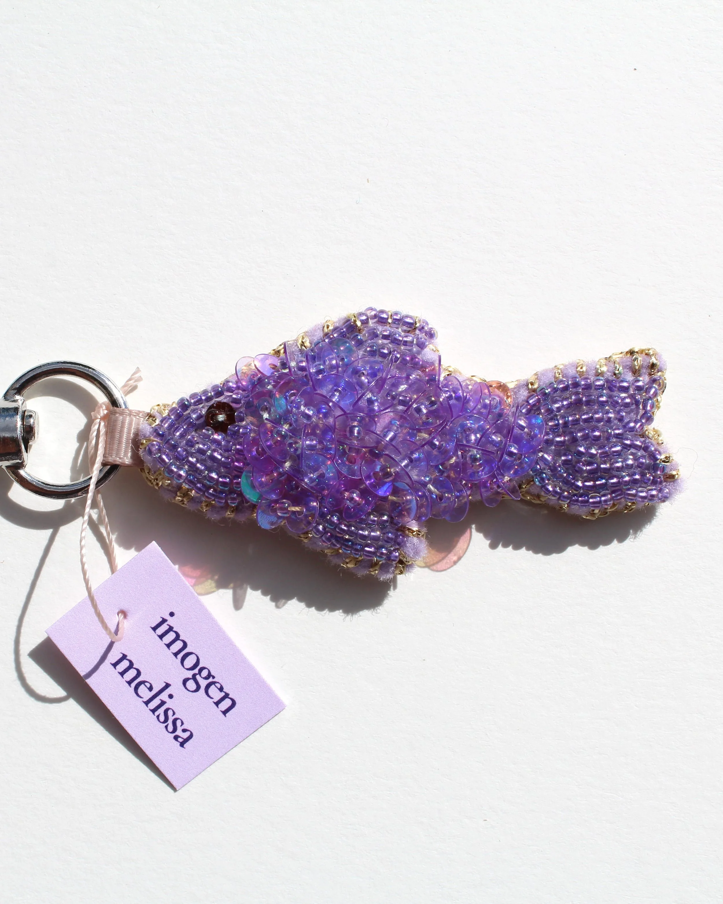 Lilac Fish Keyring/Bag Charm