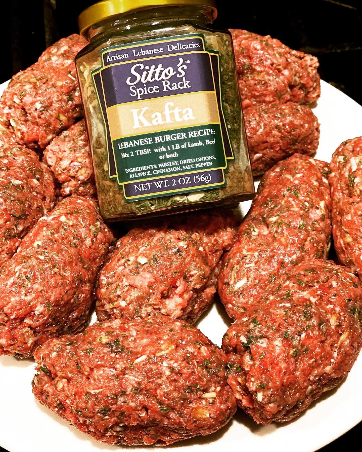 Kafta blend from Sitto&rsquo;s Spice Rack has all of the herbs &amp; spices you need (including the salt &amp; pepper) to make delicious kafta at home in minutes.  Recipe is on the label!  No need to have lots of different spices you normally won&rsq