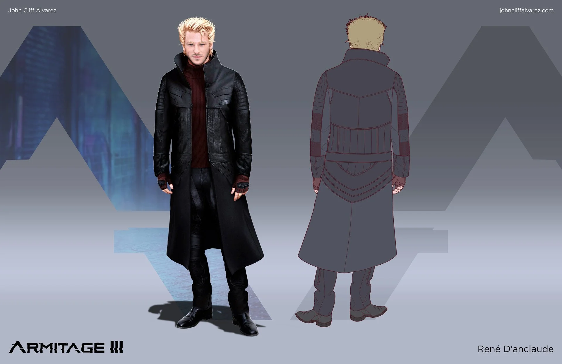 René D’anclaudes | Character Front & Back View