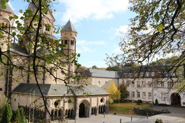  October 22, 2019, Maria Laach Monastery: Autumn at Maria Laach Monastery in Rheinlkand-Pfalz 