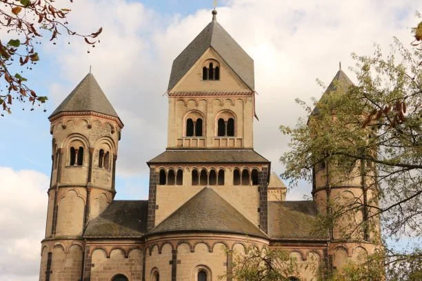  October 22, 2019, Maria Laach Monastery: Autumn at Maria Laach Monastery in Rheinlkand-Pfalz 