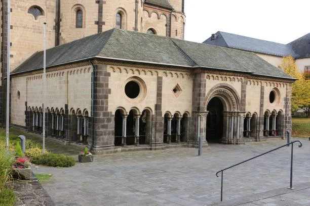  October 22, 2019, Maria Laach Monastery: Autumn at Maria Laach Monastery in Rheinlkand-Pfalz 
