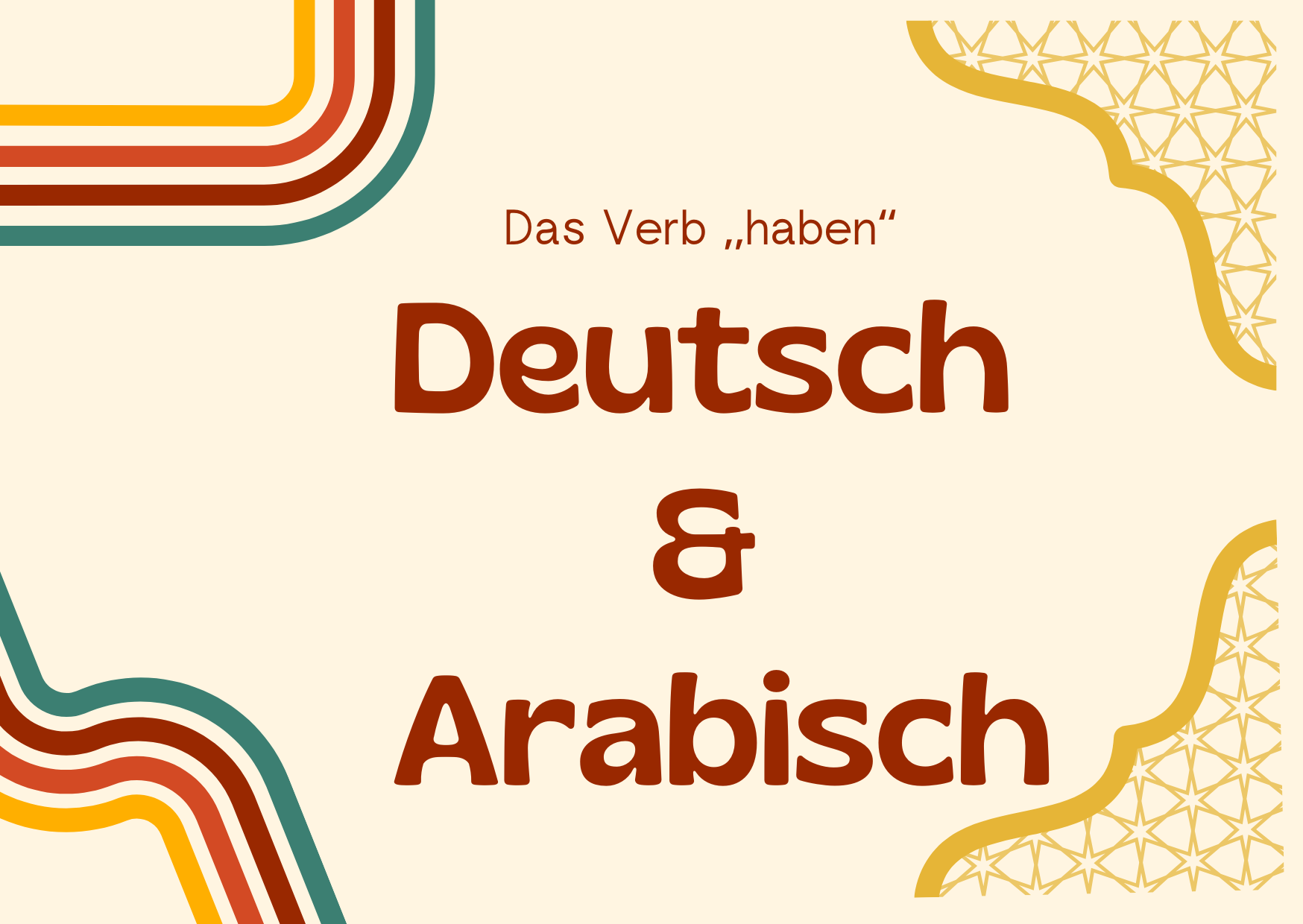 “Haben” im Arabischen