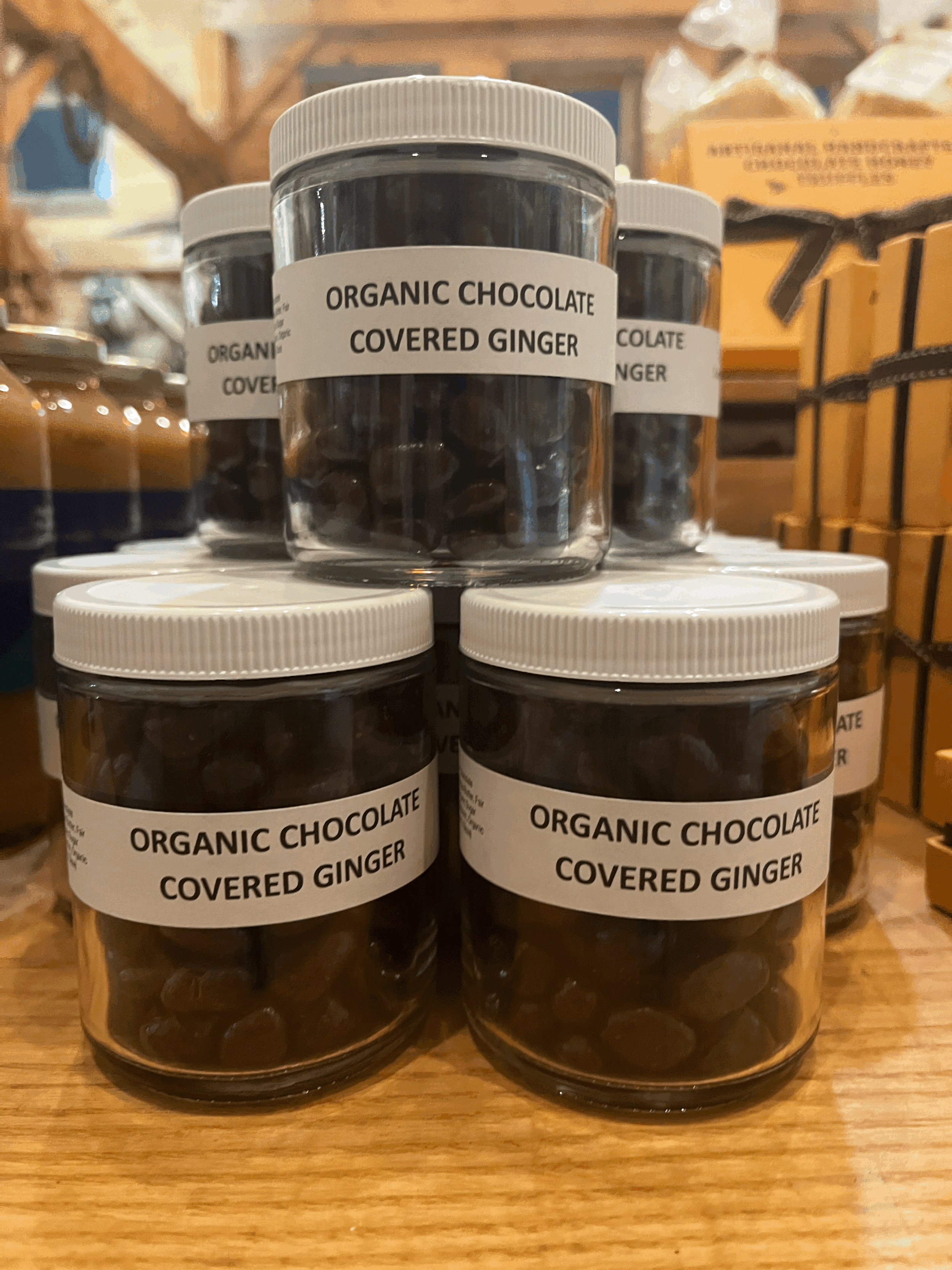organic chocolate covered ginger