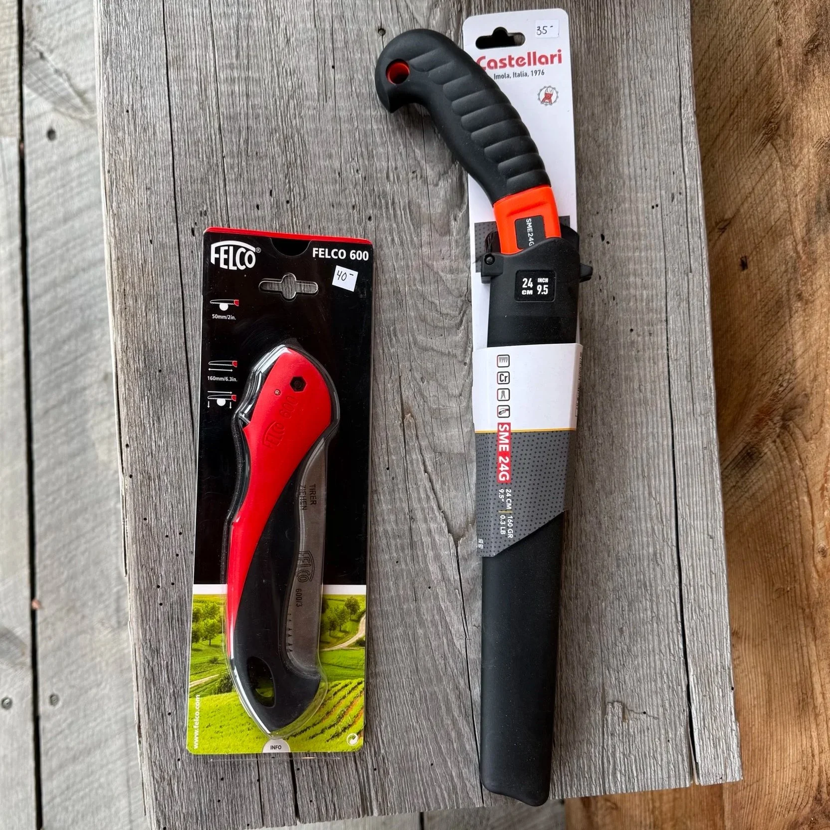 Castellari Saw and Felco folding saw