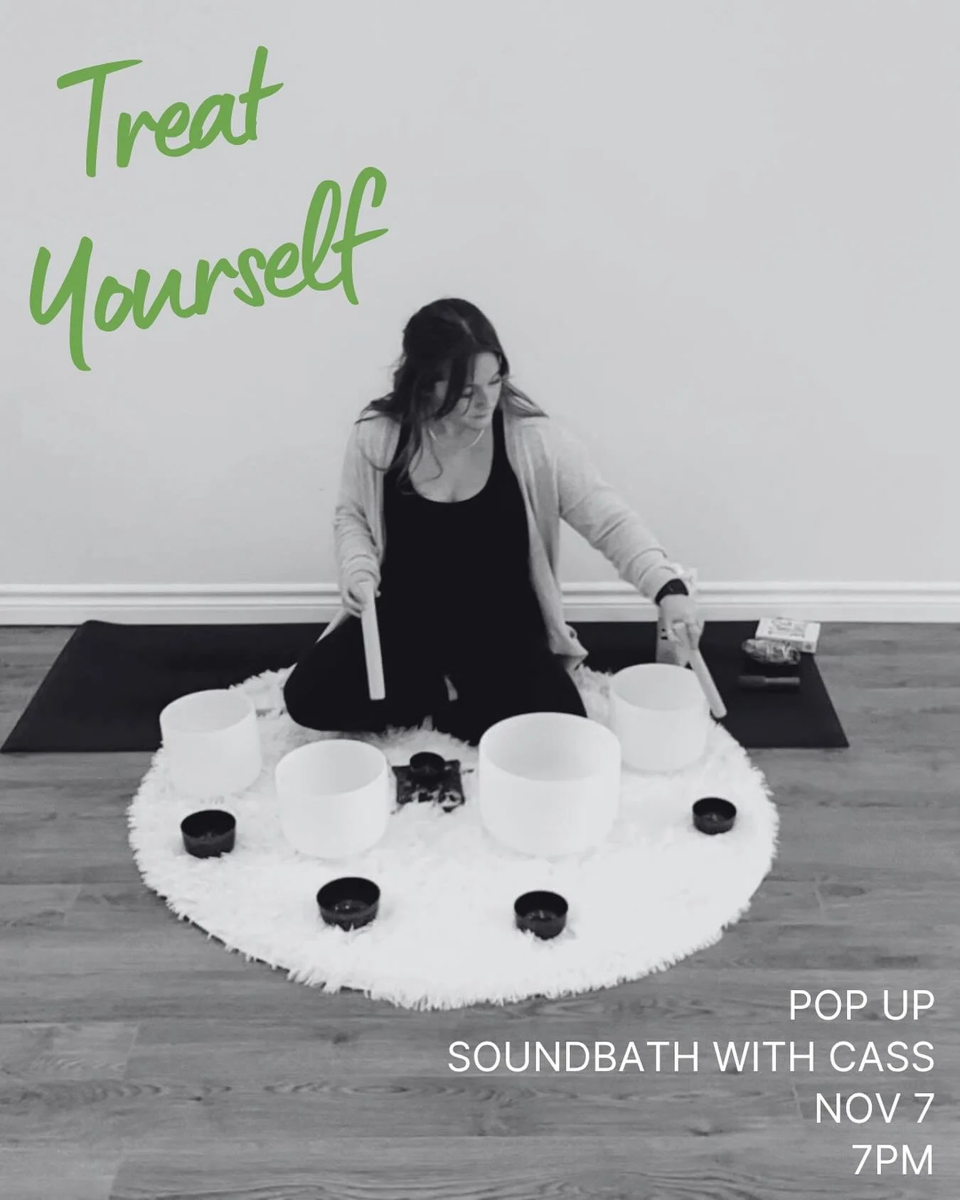 POP UP 💫 

Join Cass for a deeply meditative healing experience through the journey of sound. 

You will be bathed in the healing sounds of quartz crystal singing bowls while your body and mind sink into a deeply restful state. Open your heart space