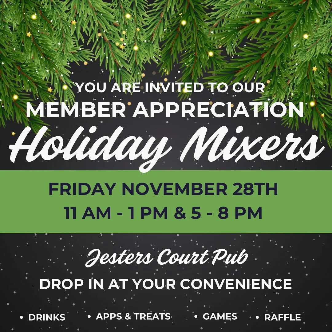 Yes, mixerSSSS!! 

To accommodate our morning and evening crowds (because we see you all from 4am to 10pm daily!), we will be hosting TWO Holiday Mixers this year!! 🥂 

A chance for us to get together outside of the gym and studio, mingle with your 