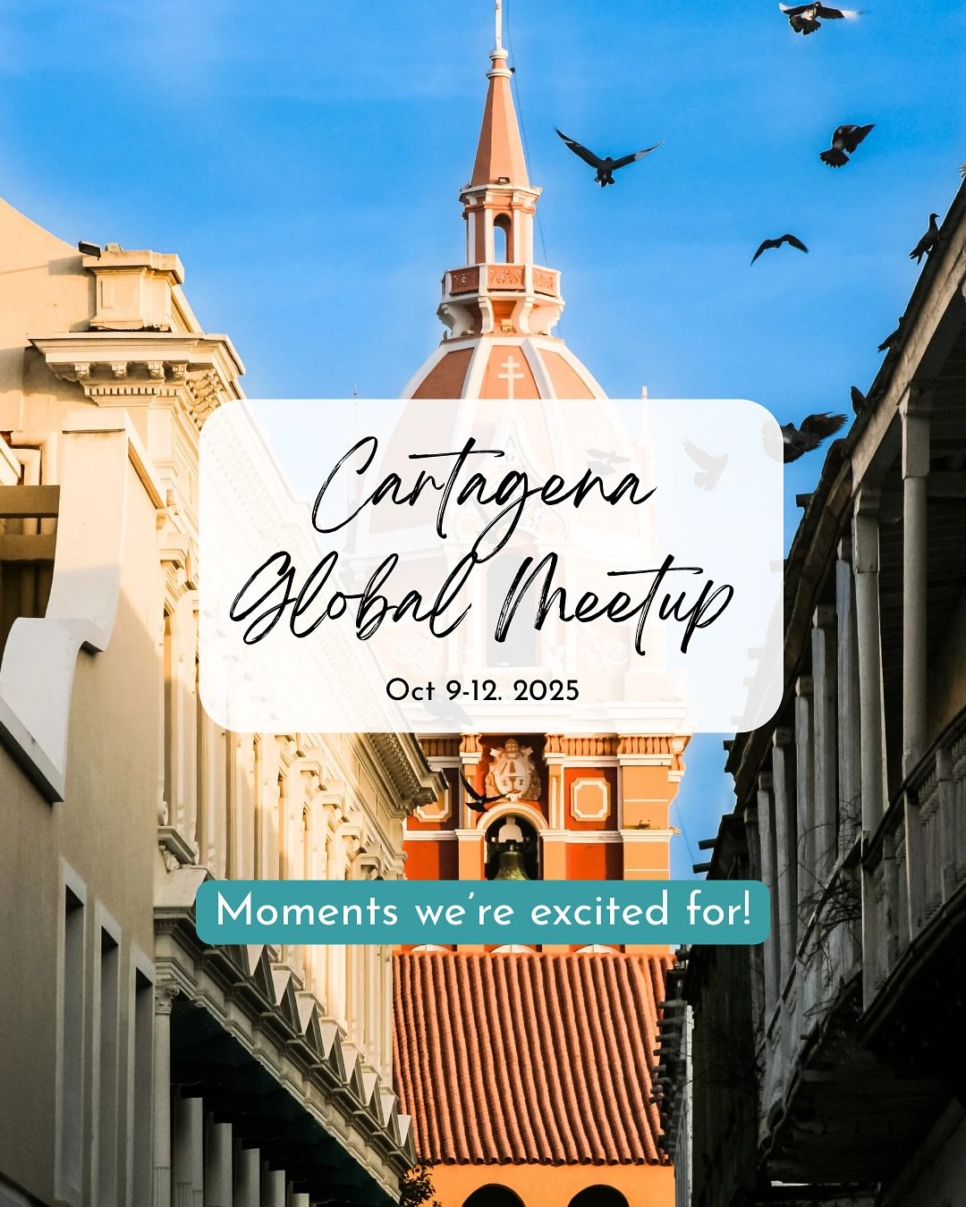 Moments we&rsquo;re excited for in Cartagena! 🇨🇴

From historic streets to vibrant beats, here are just a few of the moments we&rsquo;re counting down to for our upcoming Global Meetup in Colombia:

💃🏻 Salsa and Champeta Class
Move your body and 