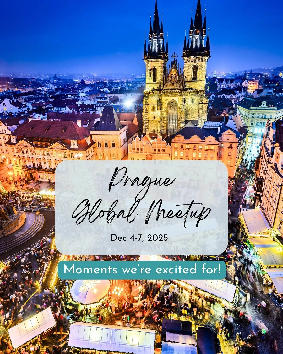 The countdown to Christmas Market season has begun! 🎄

Join us Dec 4&ndash;7, 2025 for our Prague Global Meetup and soak in the magic of the season with women who love to travel as much as you do. 🩵

With our Global Meetups, you&rsquo;ll have acces