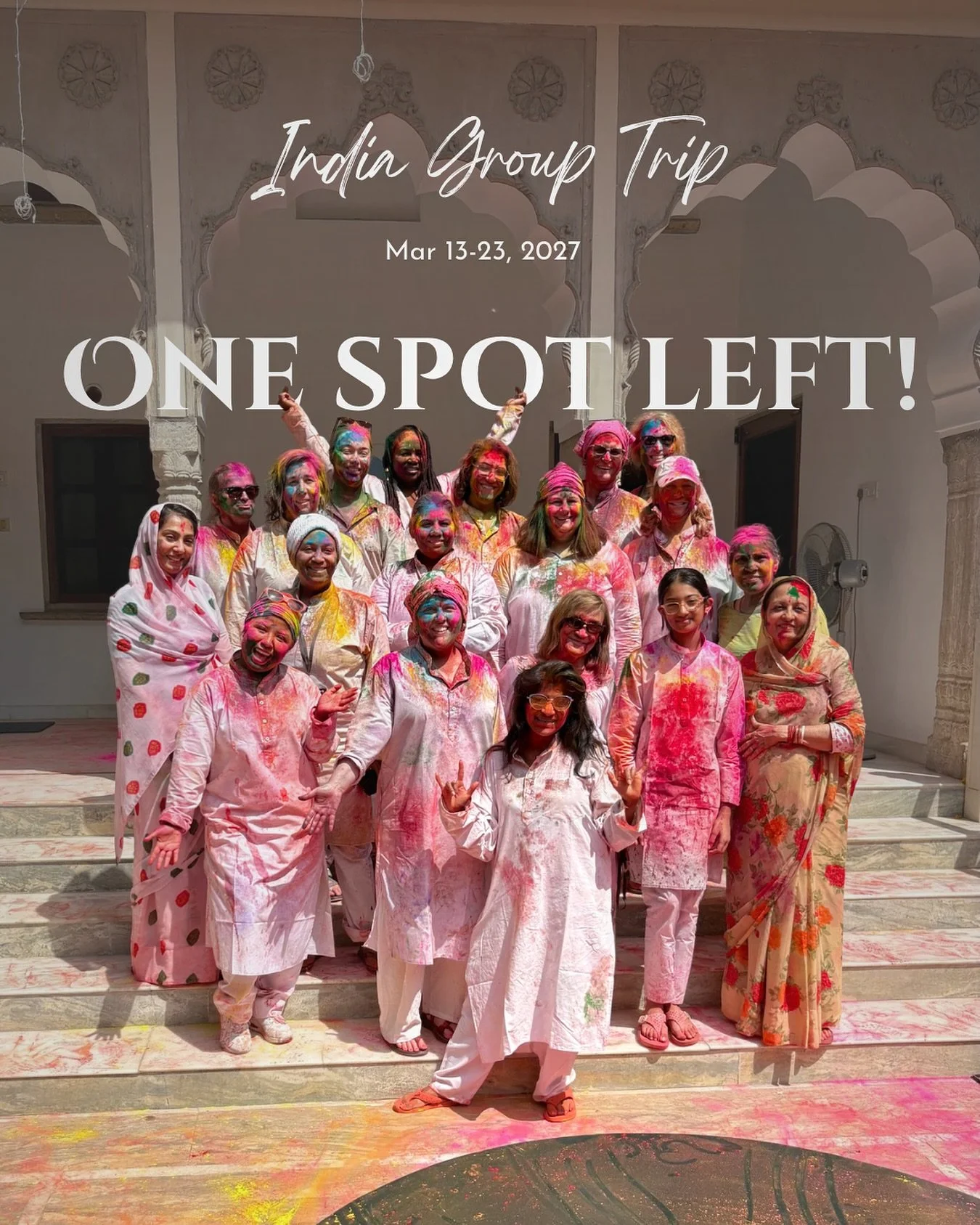 One spot left! 💛 Join us on a once-in-a-lifetime Wanderful journey to India, March 13&ndash;23, 2027!

Travel alongside a community of incredible women as we explore Delhi, Agra, Varanasi, and Jaipur, and immerse ourselves in local culture through h
