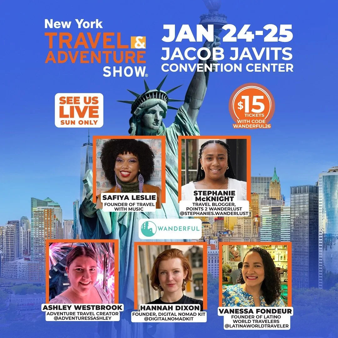 A full weekend of Wanderful in NYC 🩵

If you&rsquo;ll be at the NYC Travel &amp; Adventure Show, we&rsquo;d love to see you. Wanderful will be there all weekend long! Here&rsquo;s what&rsquo;s happening 👇

🗓 Saturday, Jan 24
We&rsquo;re kicking th