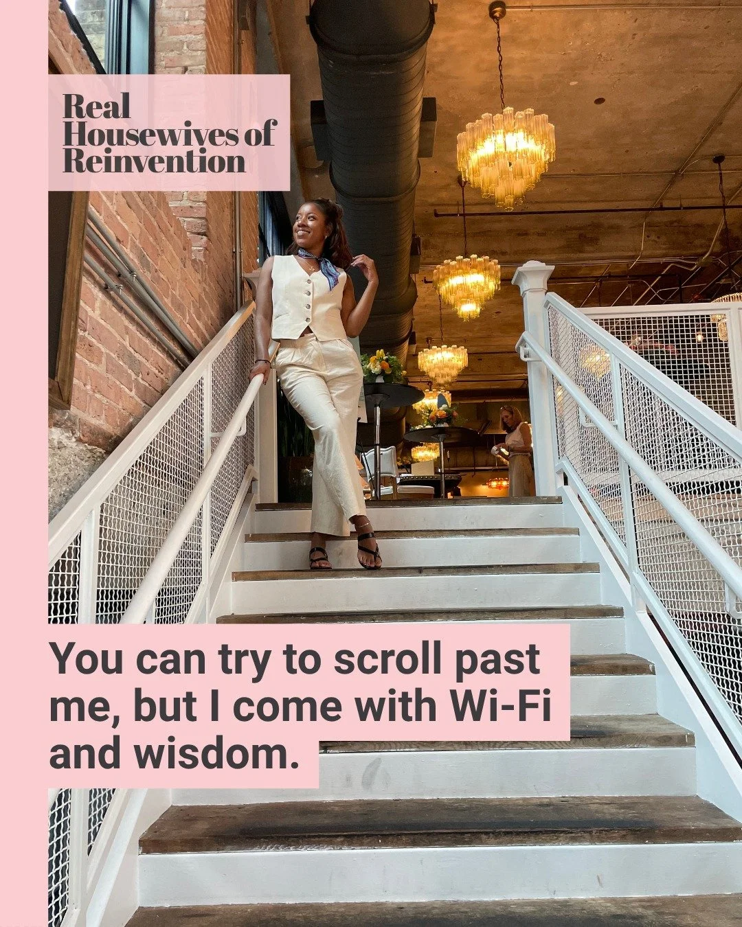 💅🏾 Do y'all think Andy would pick up this personal development #RealHousewives concept? 

👠 Disclaimer: I'm not a housewife. 

🥂 Which housewife tagline do you like the best?
.
.
.
.
📸 : Photo from The Venetian Las Vegas's welcome activation for