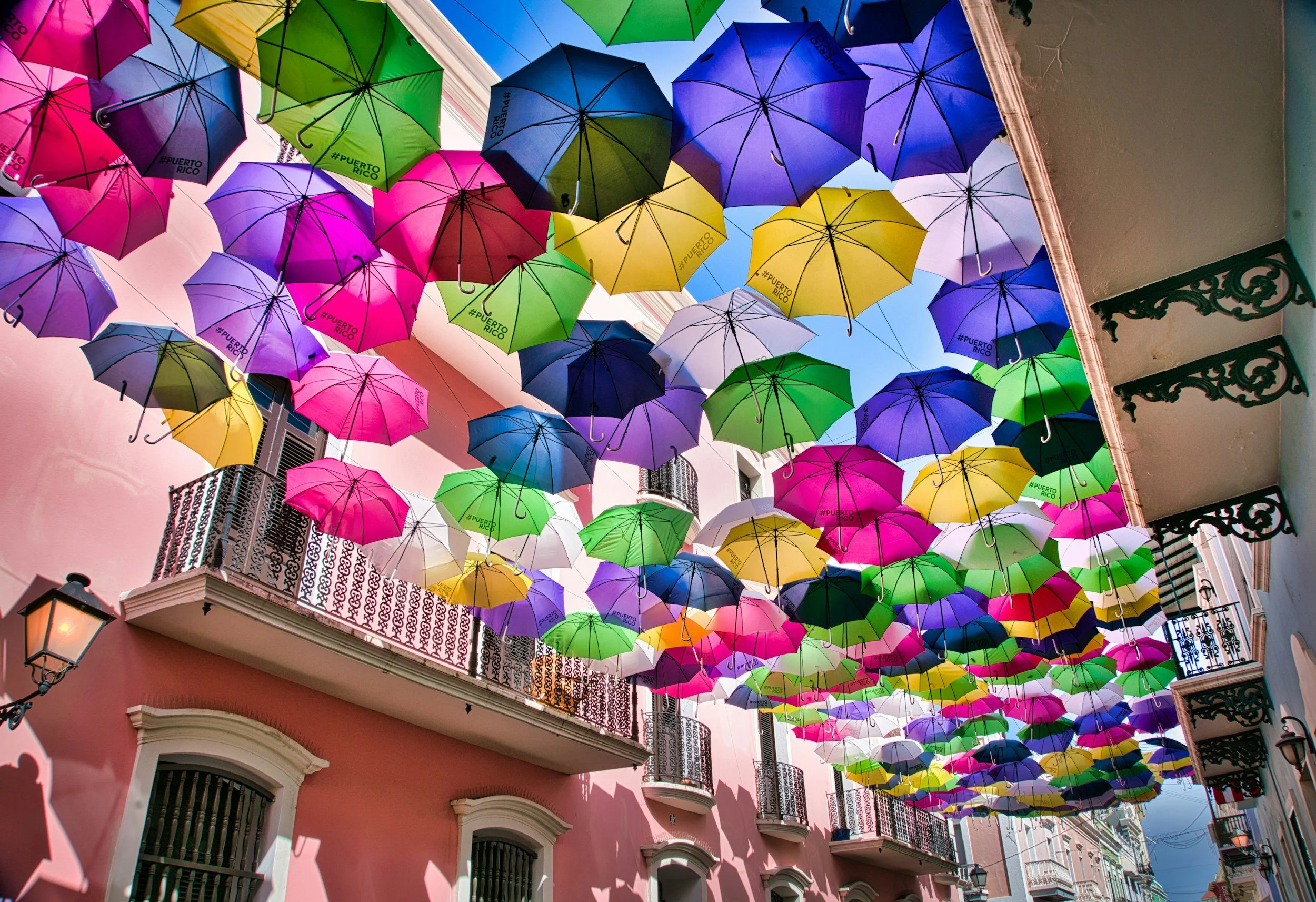 Floating Umbrellas in Old San Juan