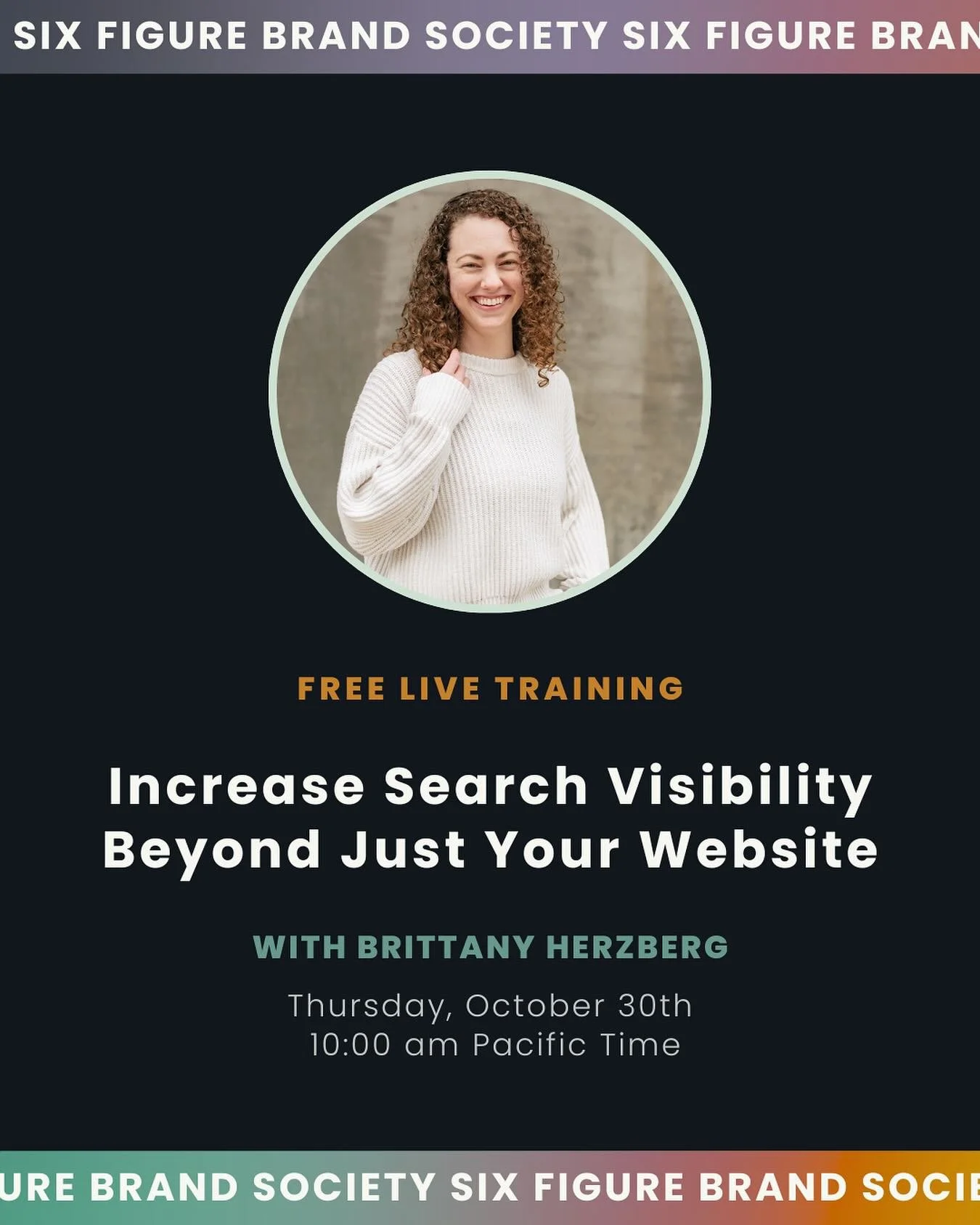 SEO matters. You already know that.

But most people stop at their website and totally miss the other places they could be showing up in search.

That&rsquo;s why I&rsquo;m so excited for this week&rsquo;s training inside The Six Figure Brand Society