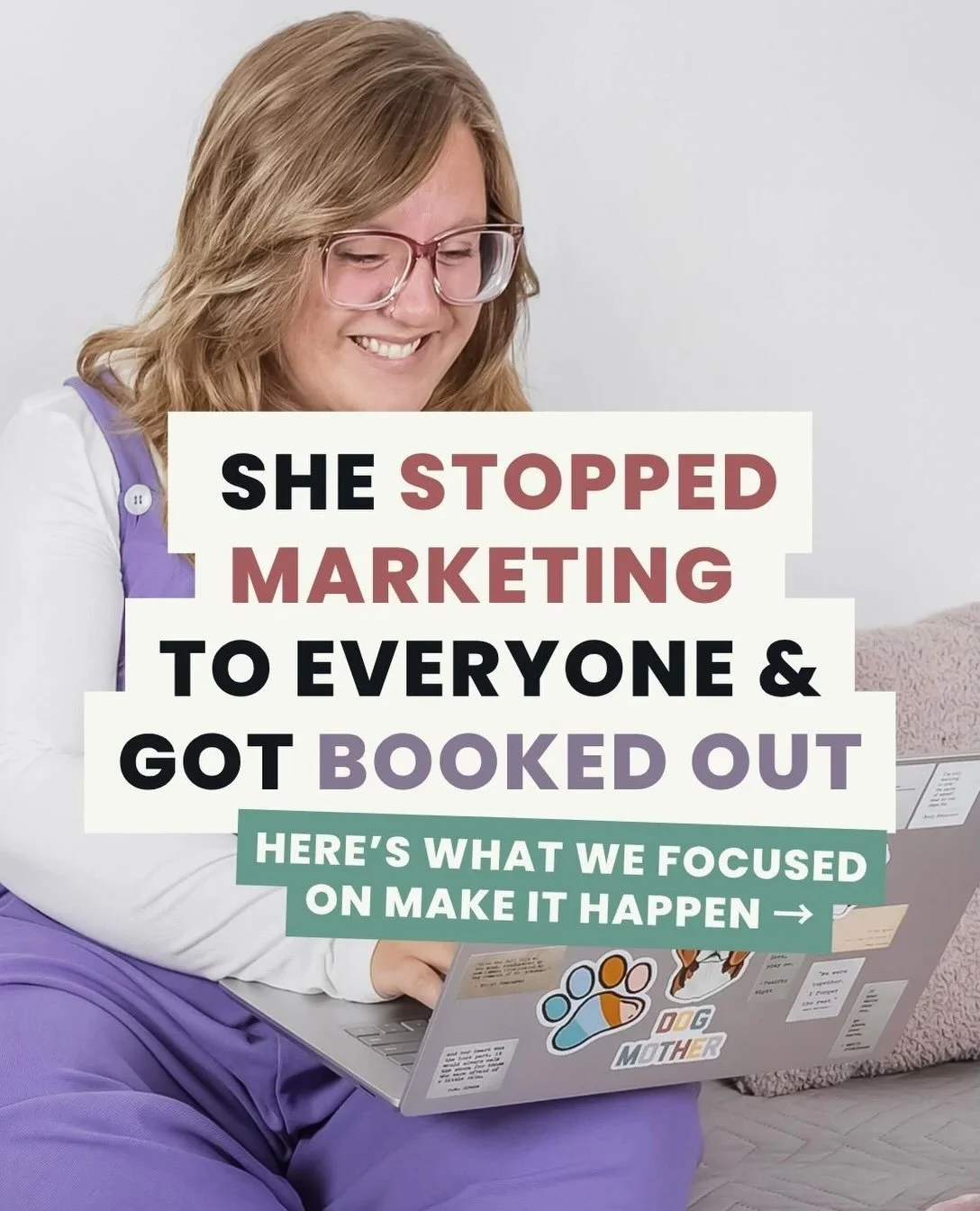@tailsandemails had a full client roster... she just wanted it filled with different clients. 👀

So we got super specific about who she actually wanted to work with and built her brand and business around attracting more of them.

Now she&rsquo;s fu