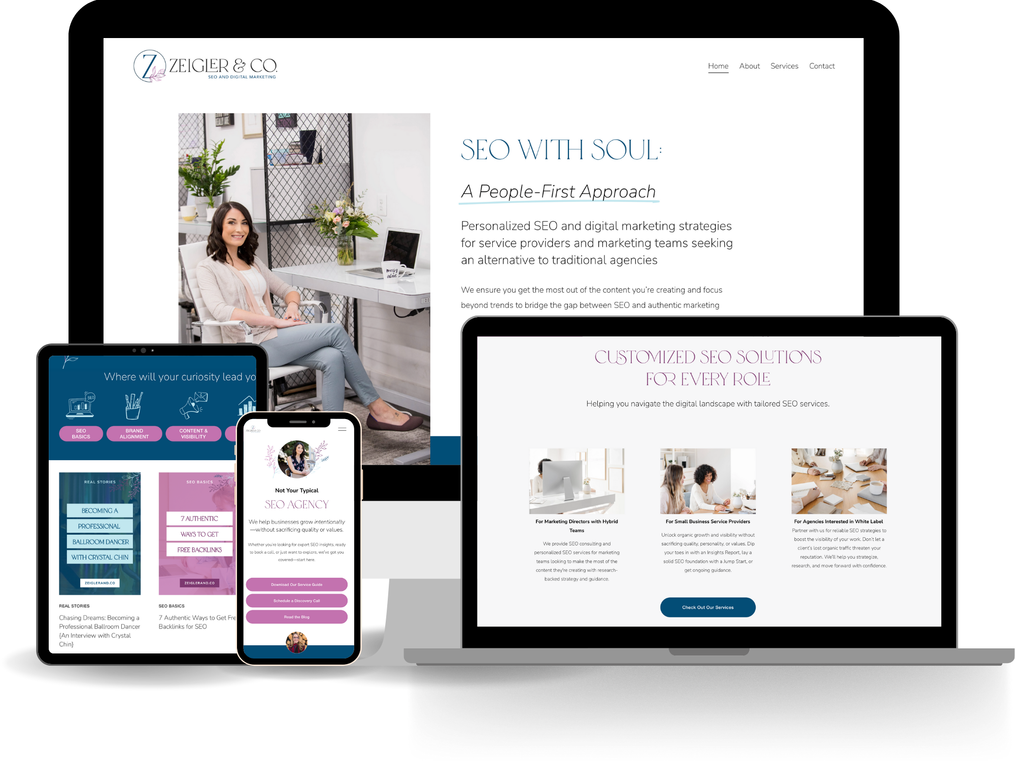 Squarespace website design for SEO & Digital Marketing Agency After