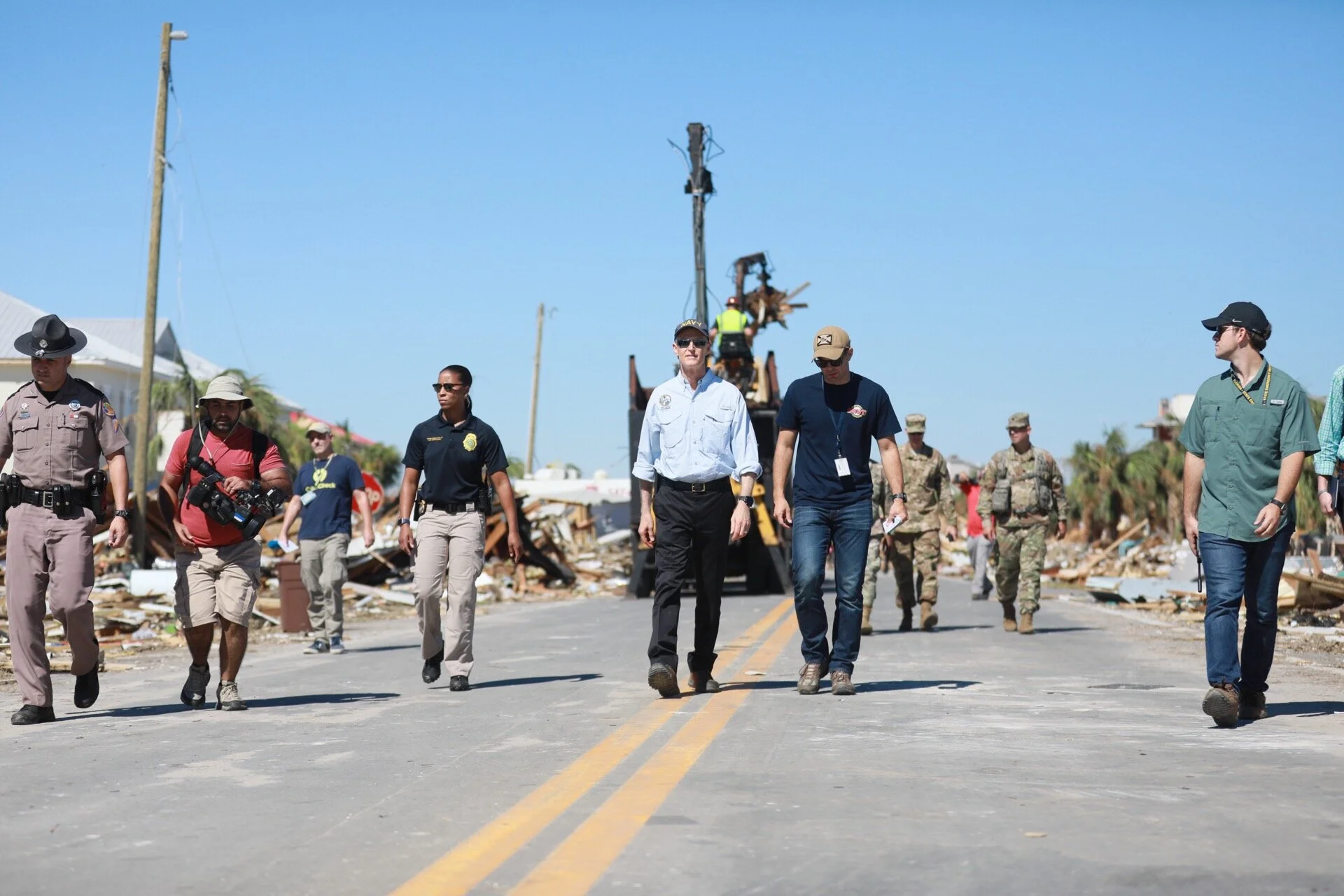 Damage review of Hurricane Irma with Florida Governor- Panama City, Fl