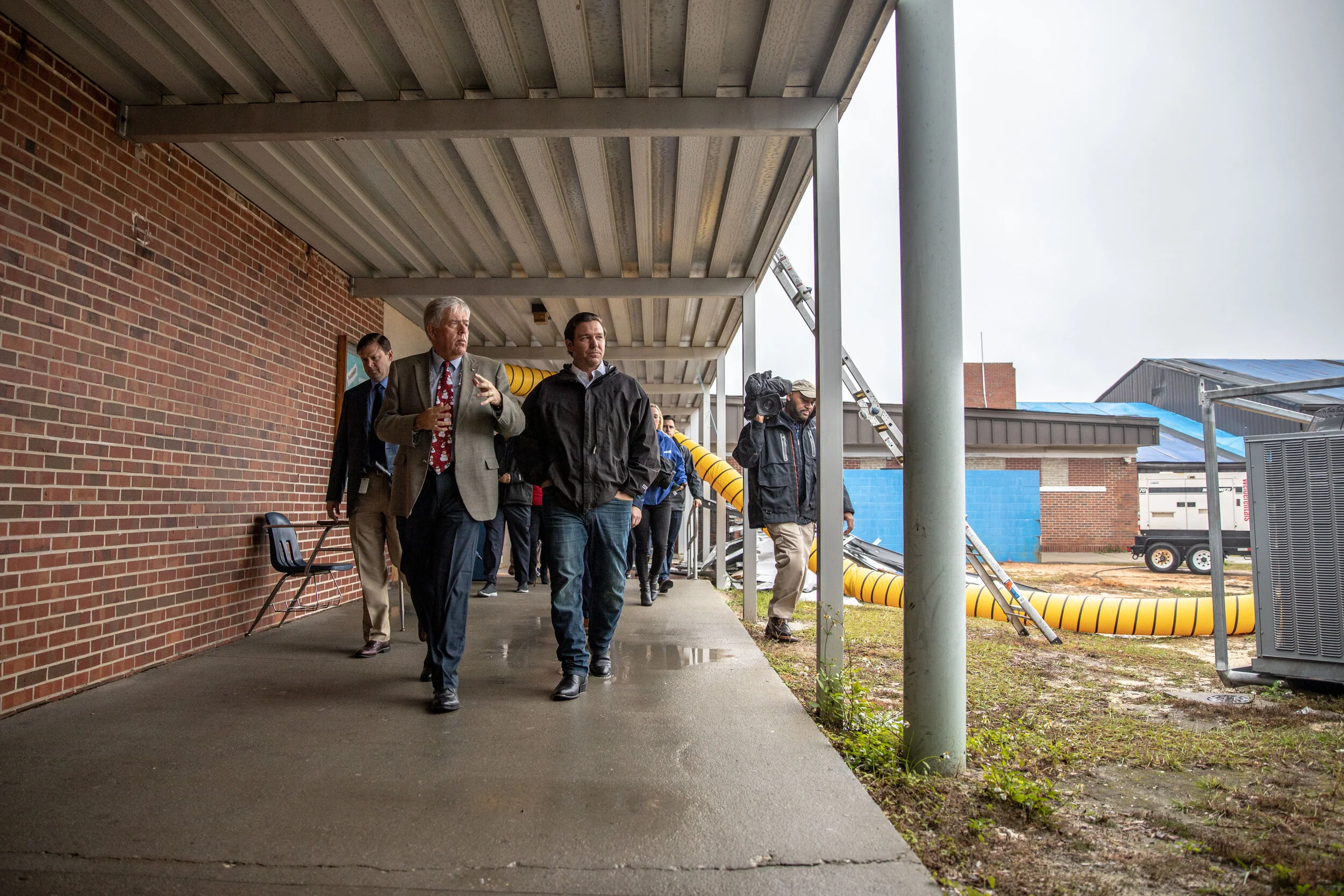 Damage review of Hurricane Micheal with Florida Governor (2019)- Panama City, Fl