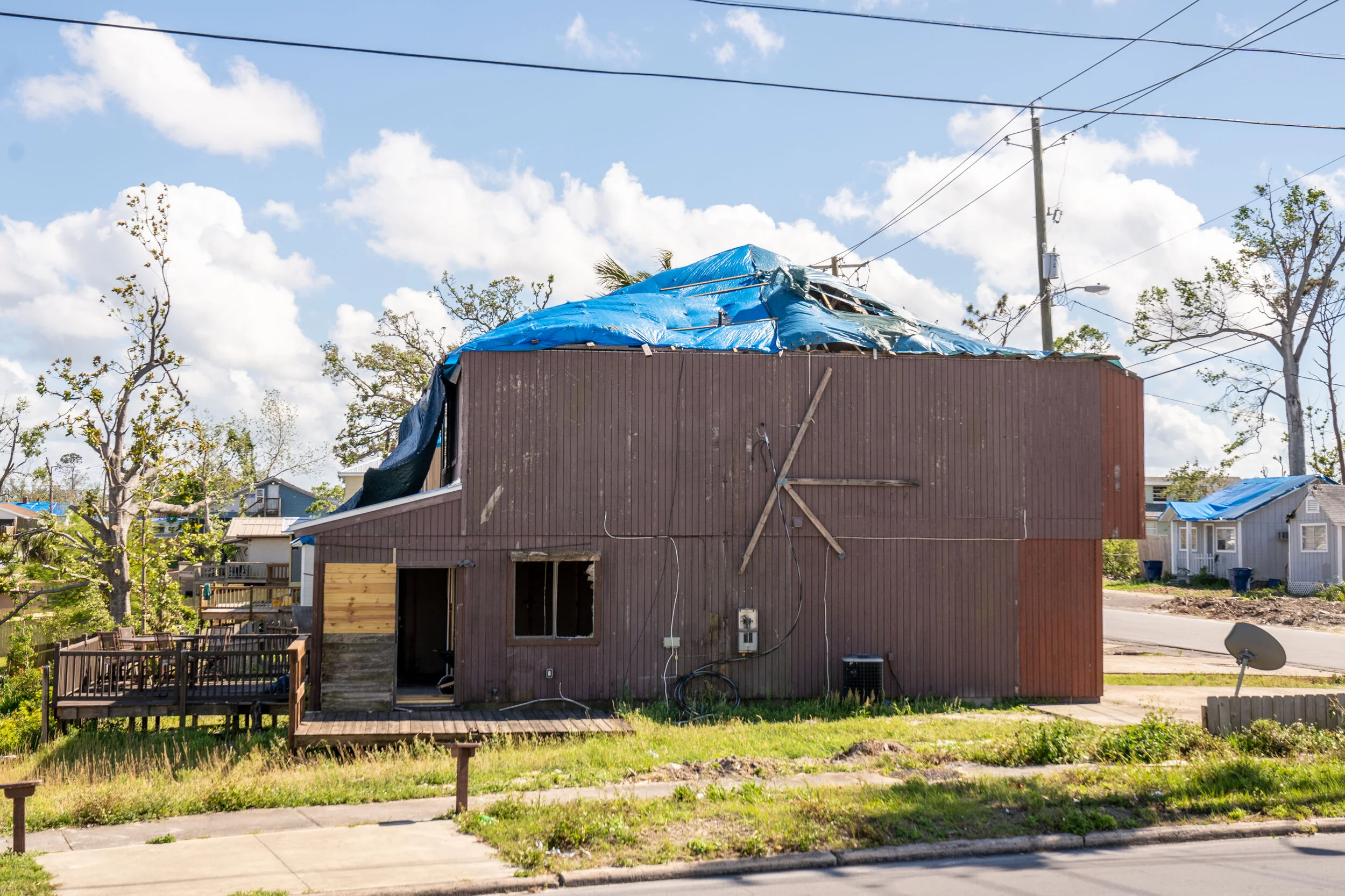 Residential damage by Hurricane Irma- Panama City, Fl