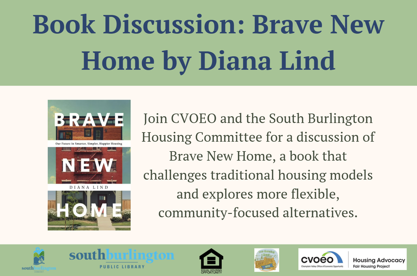 Book Discussion: Brave New Home