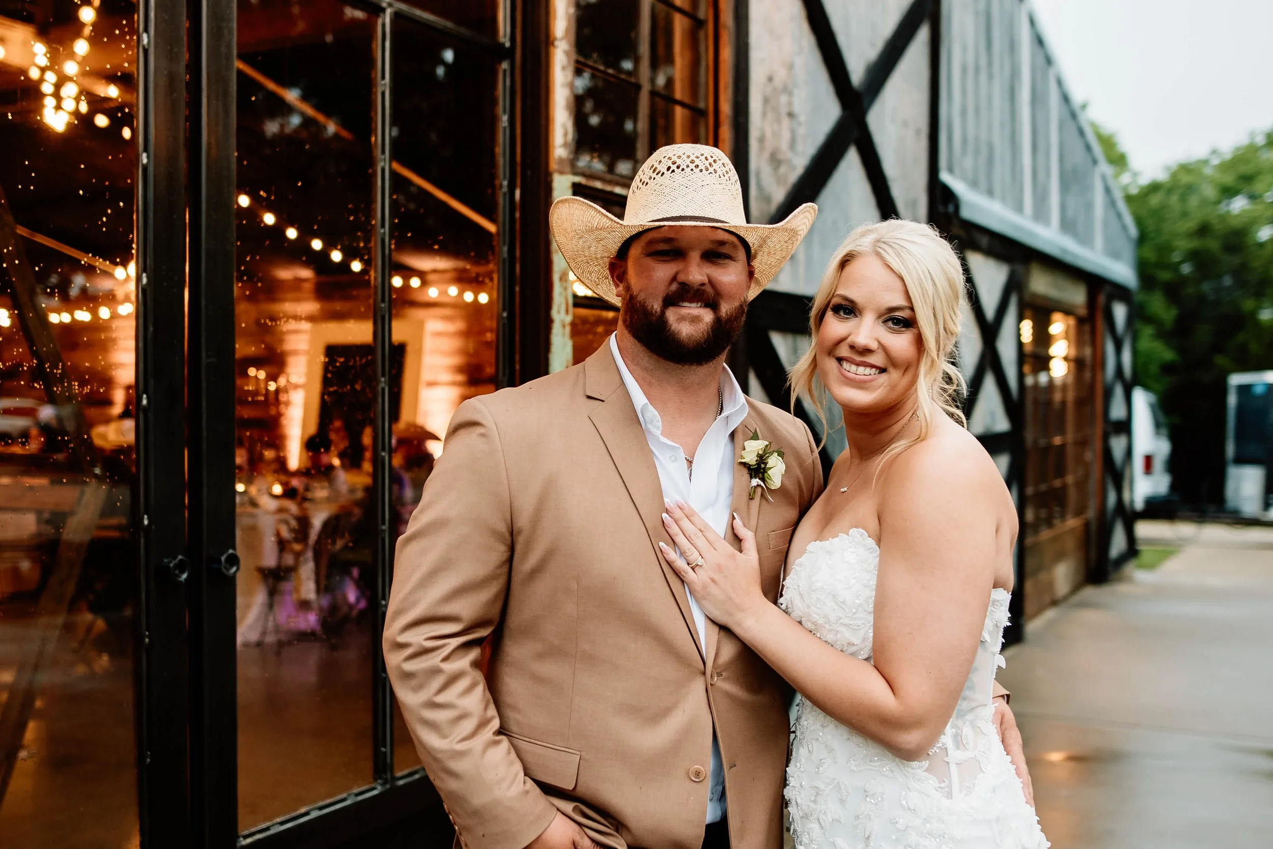 Allie + Jake Indoor Wedding at Sparrow Creek Ranch, Graham, TX