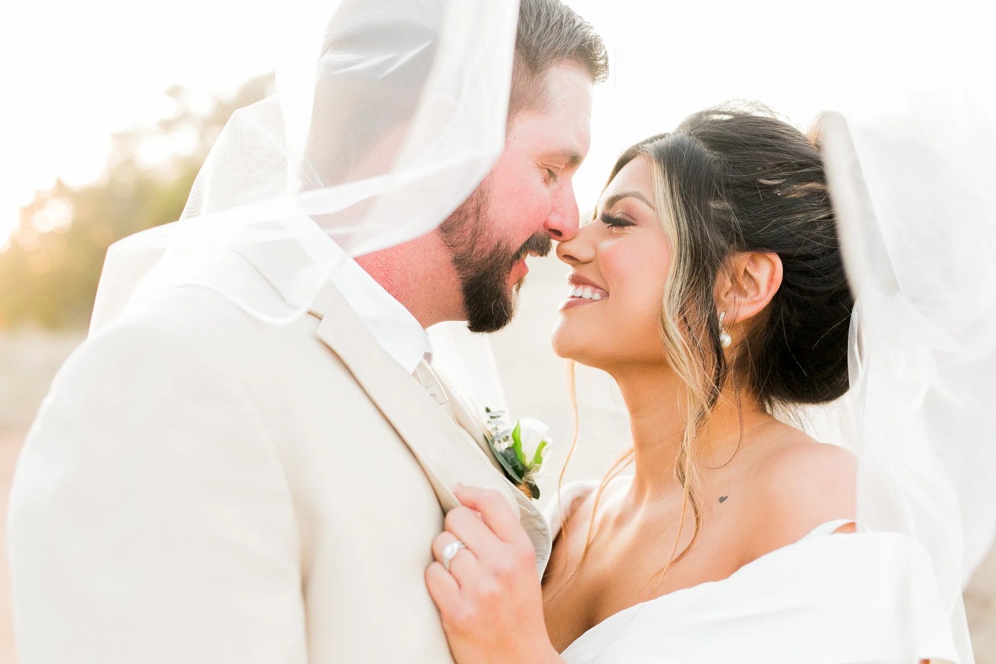 Fort Worth/Graham Chic Boho Wedding. Elegant veil photography. Pearl Wedding earrings.