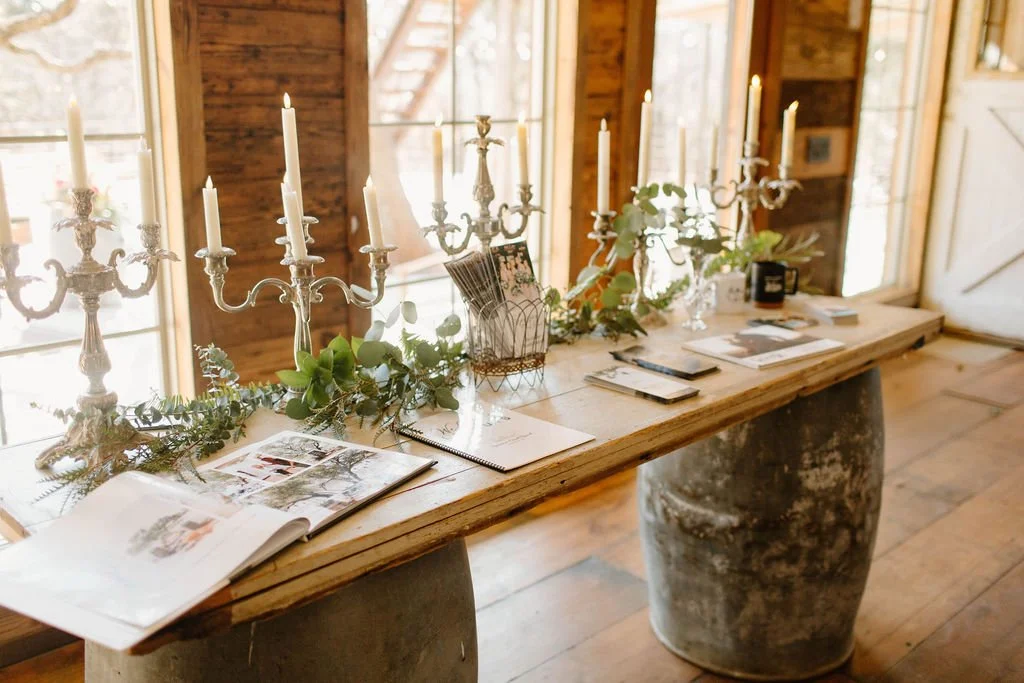 Several sets of vintage candle holders