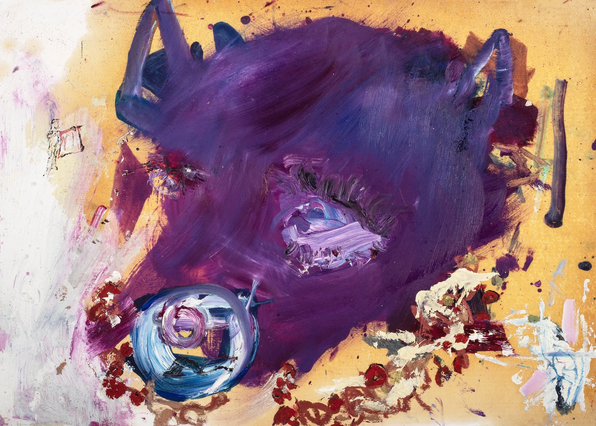 Purple Calf, 2024, oil on paper, 50 x 70 cm.jpg