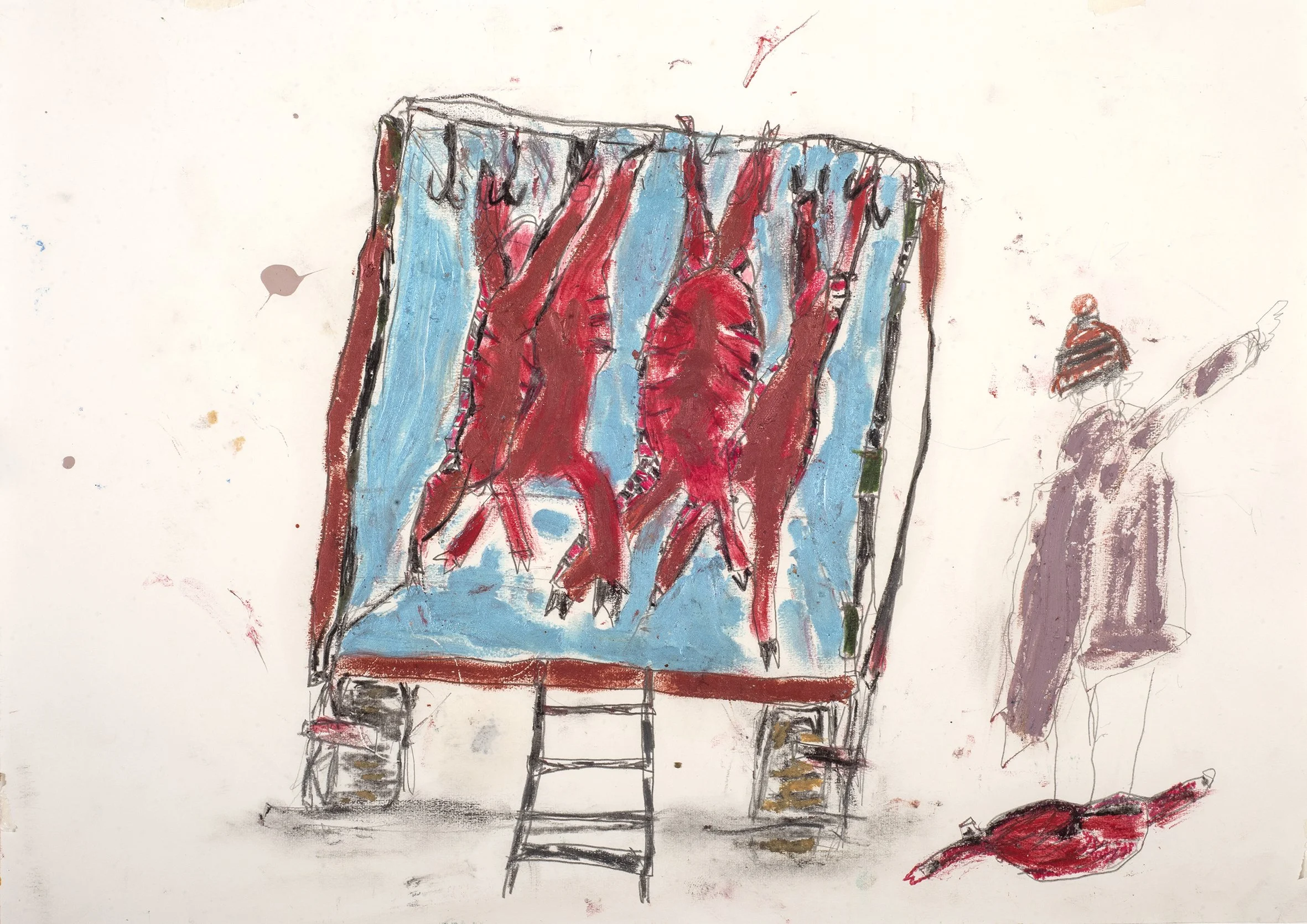 Halal Delivery, 2025, oil and pencil on paper, 30 x 42 cm.jpg