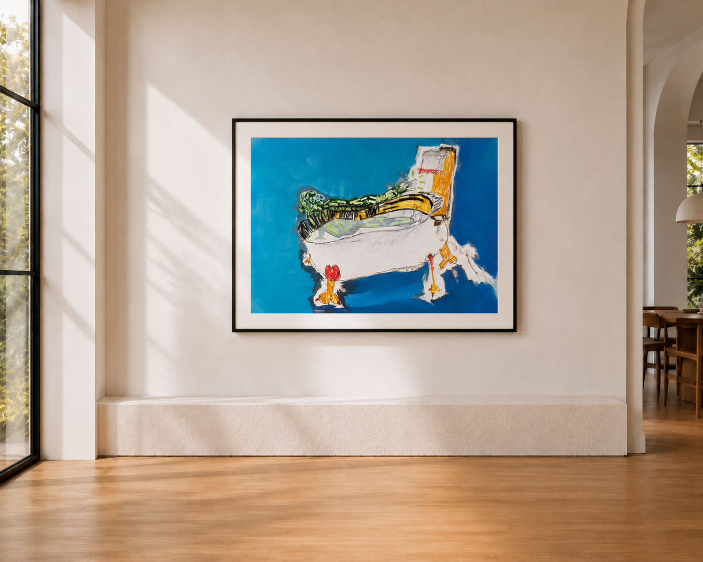 "Don't cut your hair in the shower", fine art giclee print, 70 x 57 cm.