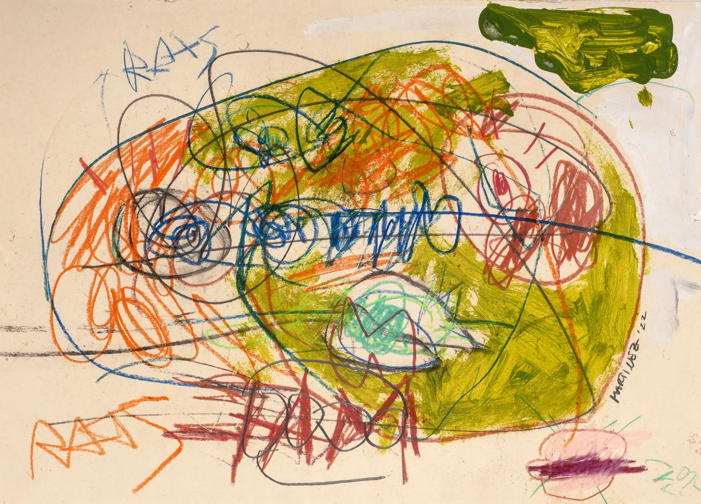 Alien Love, 2022, oil and pencil on paper 30x42.jpg