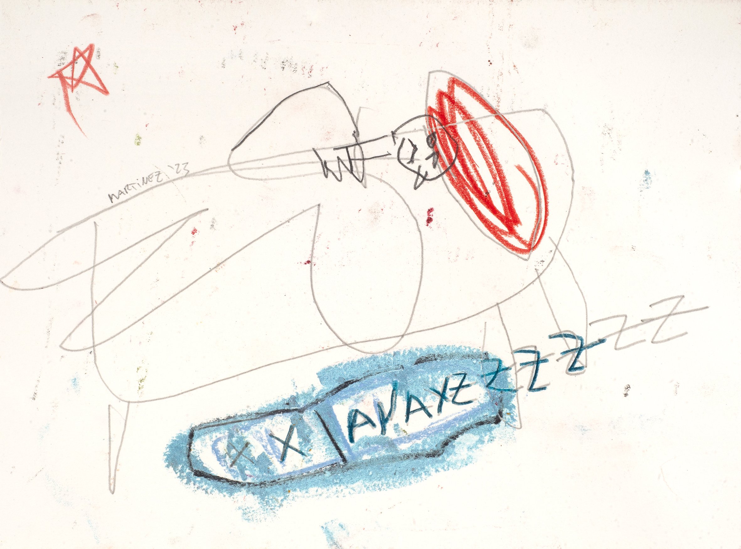 Xanaxzzz, 2023, Oil and pencil on paper 23 x 31cm.jpg