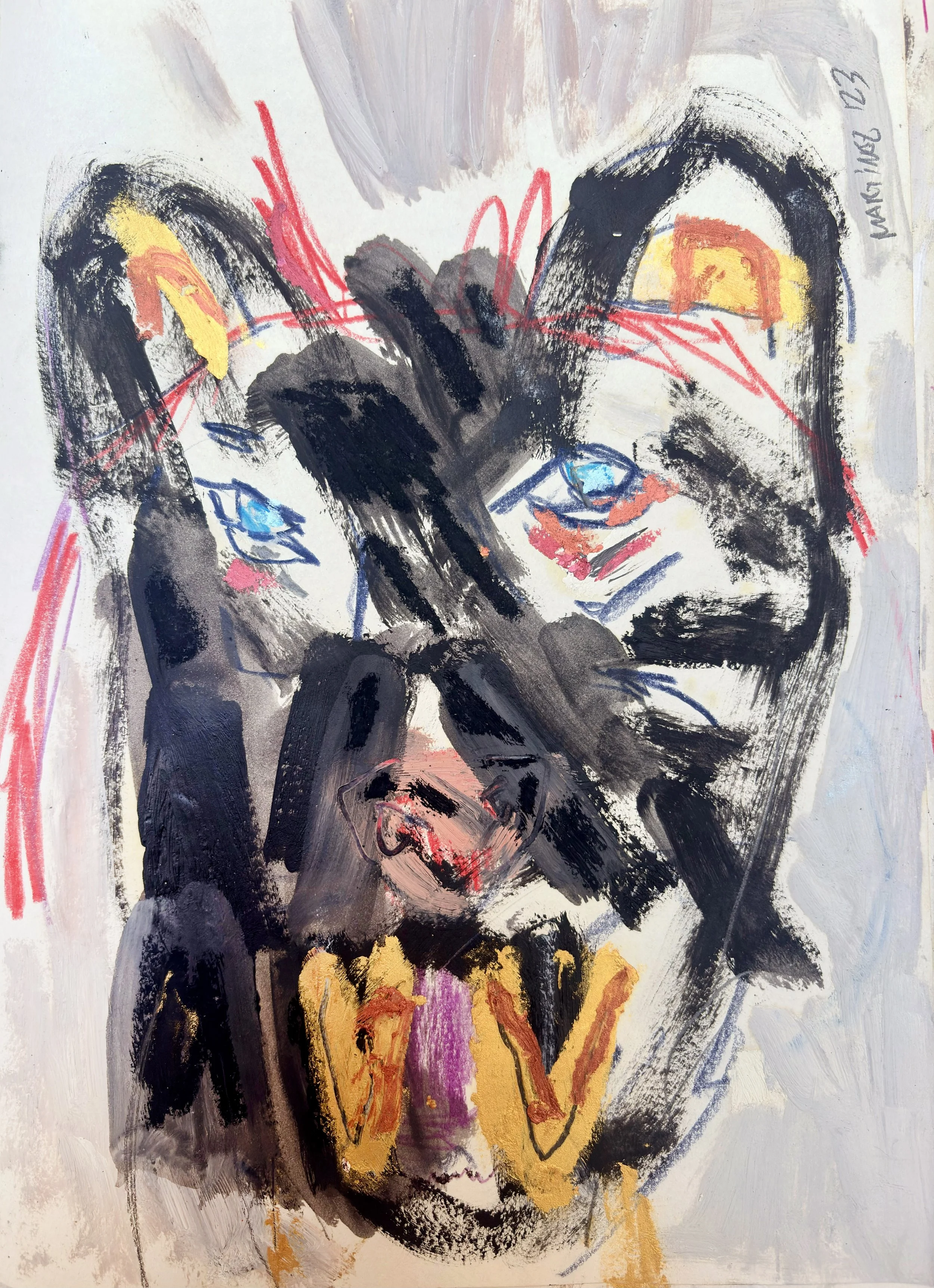 Puma, 2023, oil and pencil on paper, 21 x 29 cm.jpg