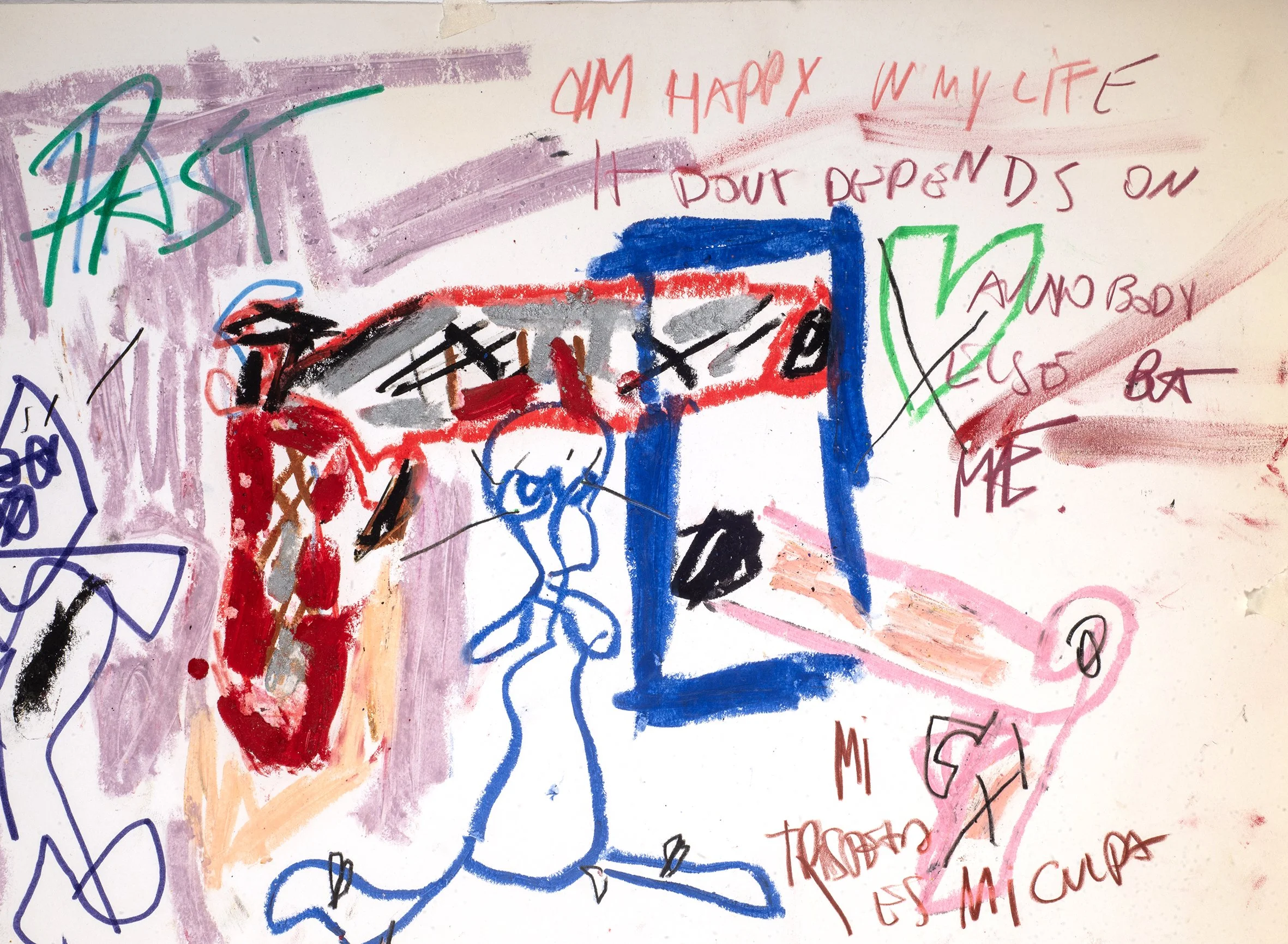 Bang to the past, 2024, oil and marker on paper, 30 x 42 cm.jpg