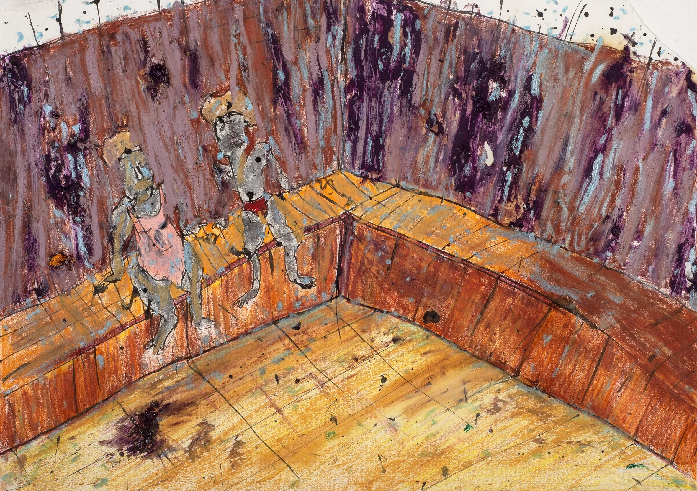 Hot Sauna, 2024, oil and ink on paper, 30 x 42 cm.jpg
