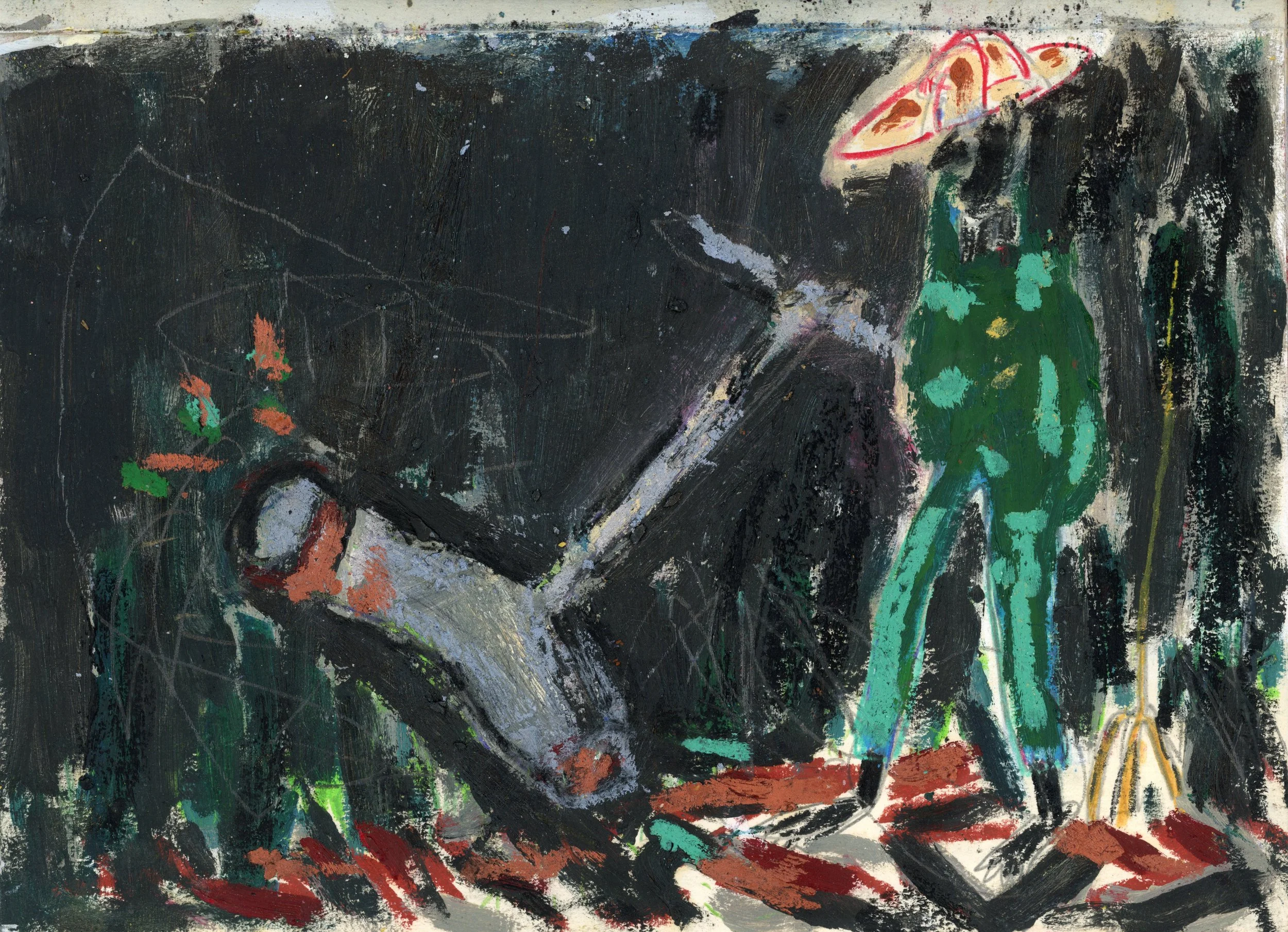 The Black Gardner, 2023, oil on paper, 21 x 29 cm.jpg