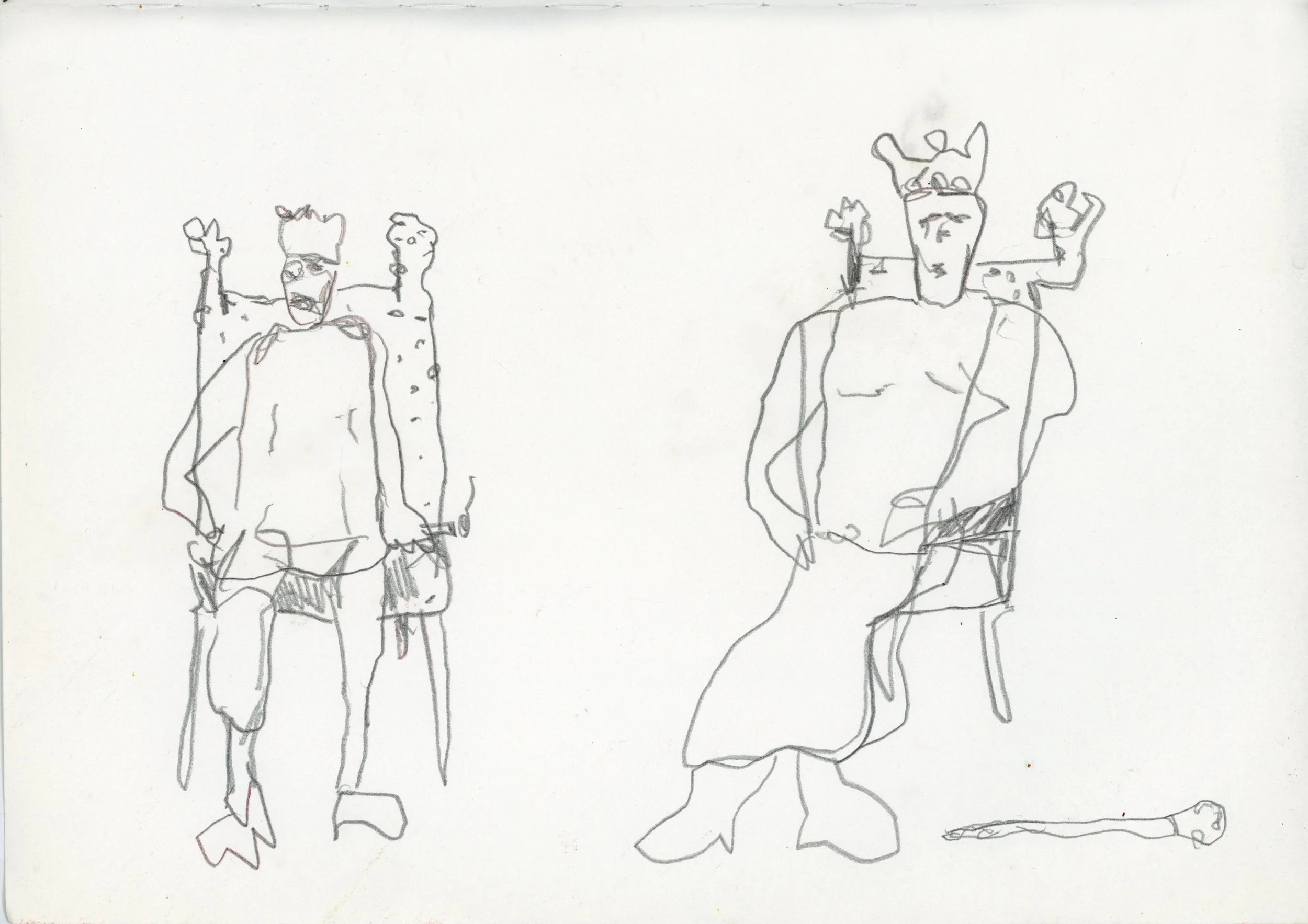 Two Popes, 2025, pencil on paper, 21 x 29 cm.jpg