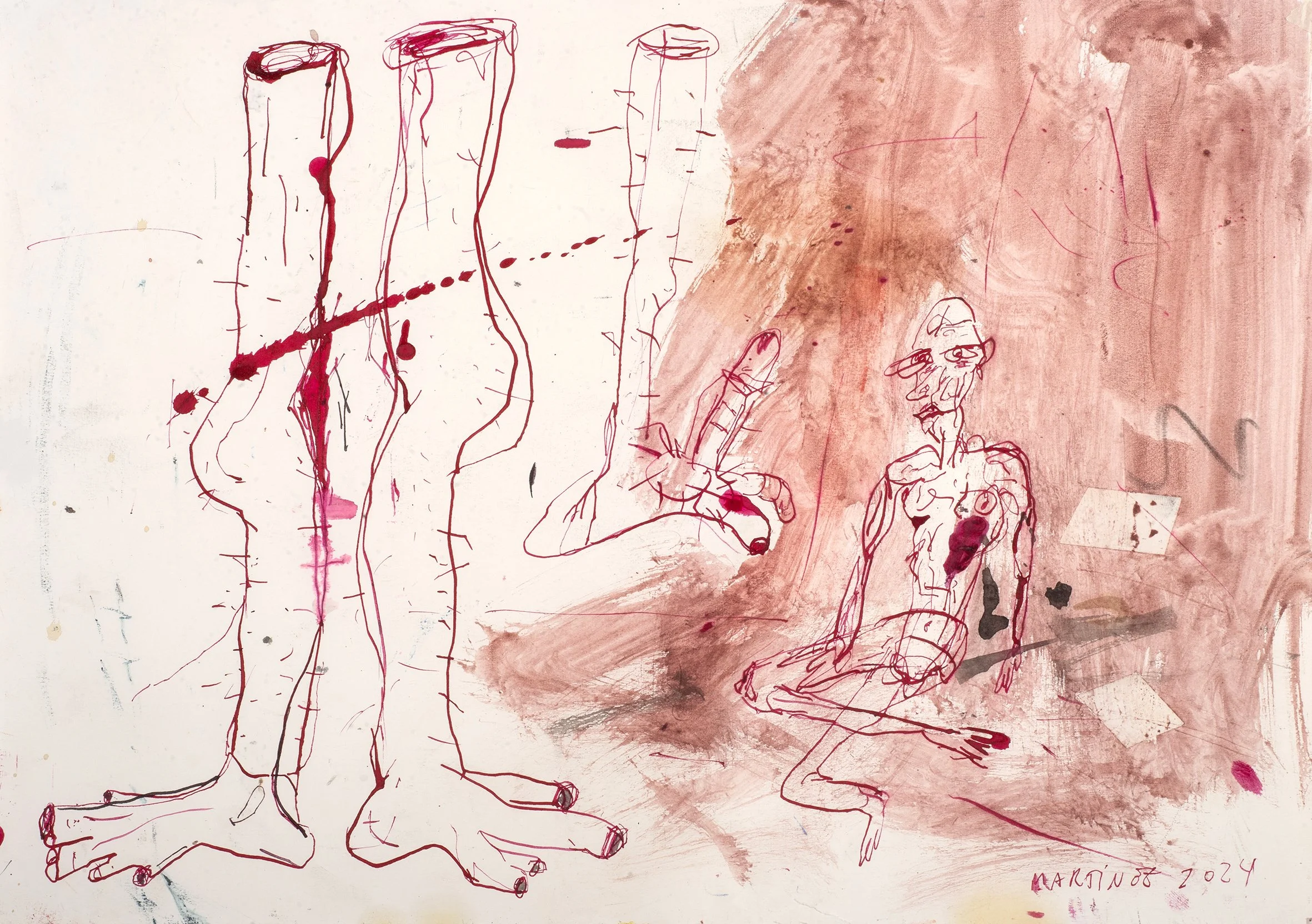 Heart, foot, building, 2024, pencil on paper, 30 x 42cm.jpg