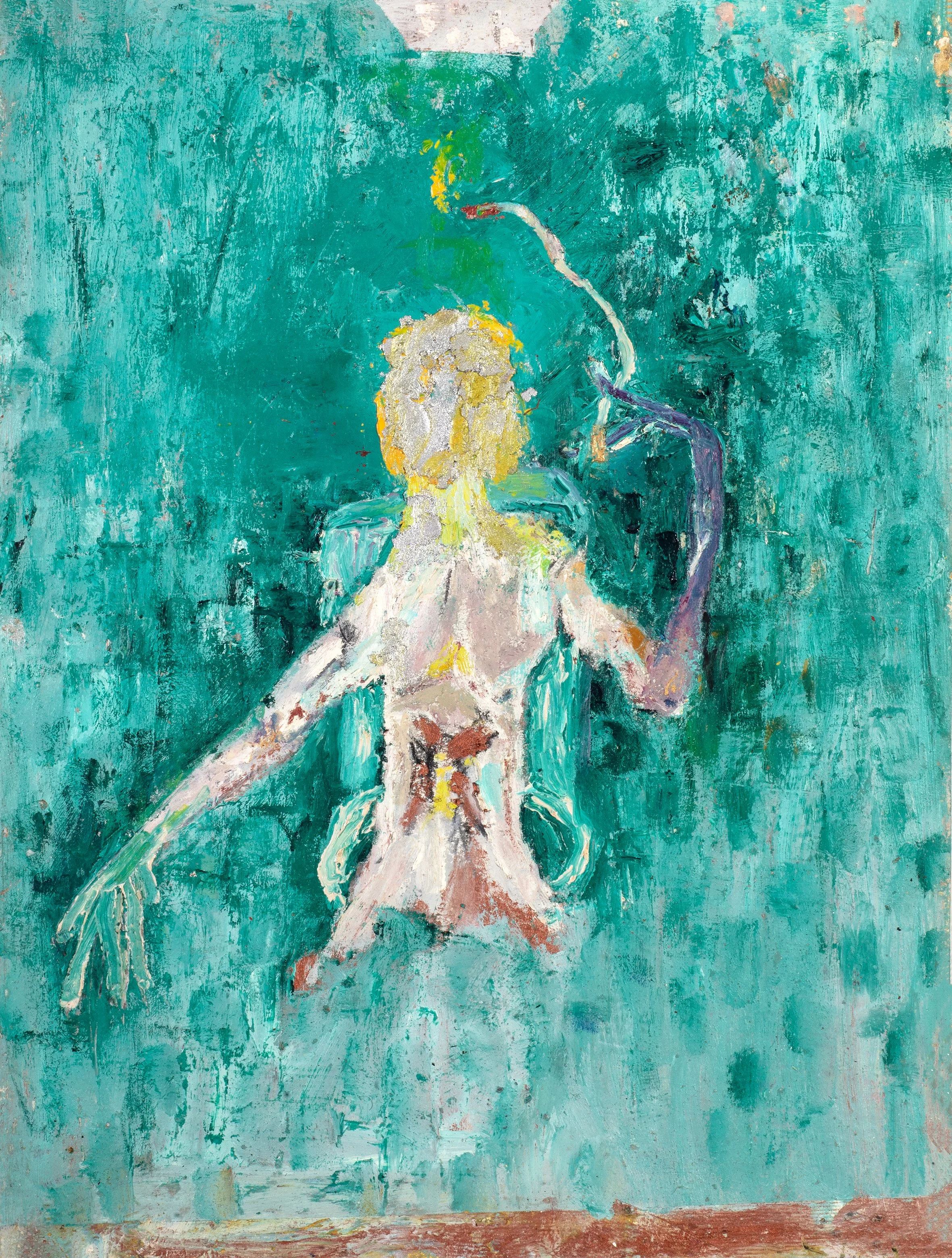 God smoking in the toilette n2, 2024, oil on paper, 41 x 31 cm.jpg