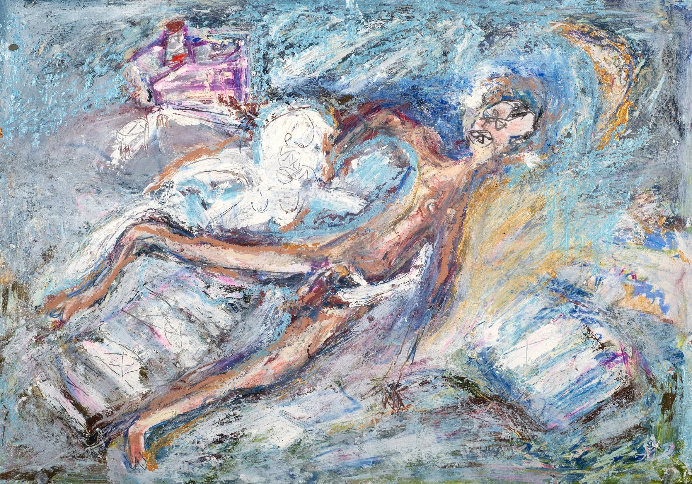 In the kitchen, 2024, oil on paper, 30 x 42 cm.jpg